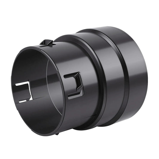 4 Inch PVC To Corrugated Pipe Adapter Connects 4 Inch Corrugated Drain Pipe To 4 Inch SDR 35 Or 4 Inch SCH 40 PVC Pipes With Easy Push Fit Connection For Yard And Gutter Drainage Systems Black