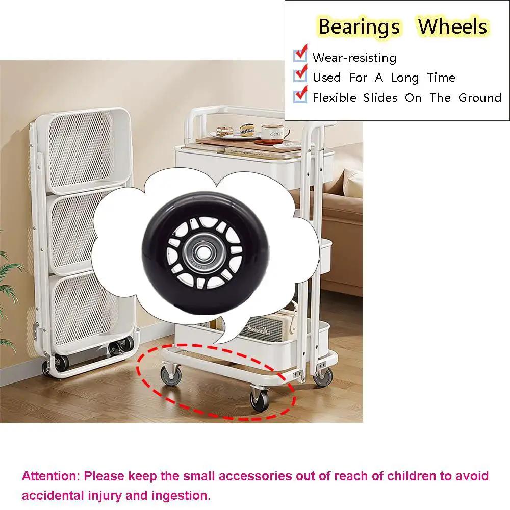 Set Of 4 Luggage Replacement Wheels 64x24mm Wear Resistant Rubber Rolling Wheels displayed in living room setup