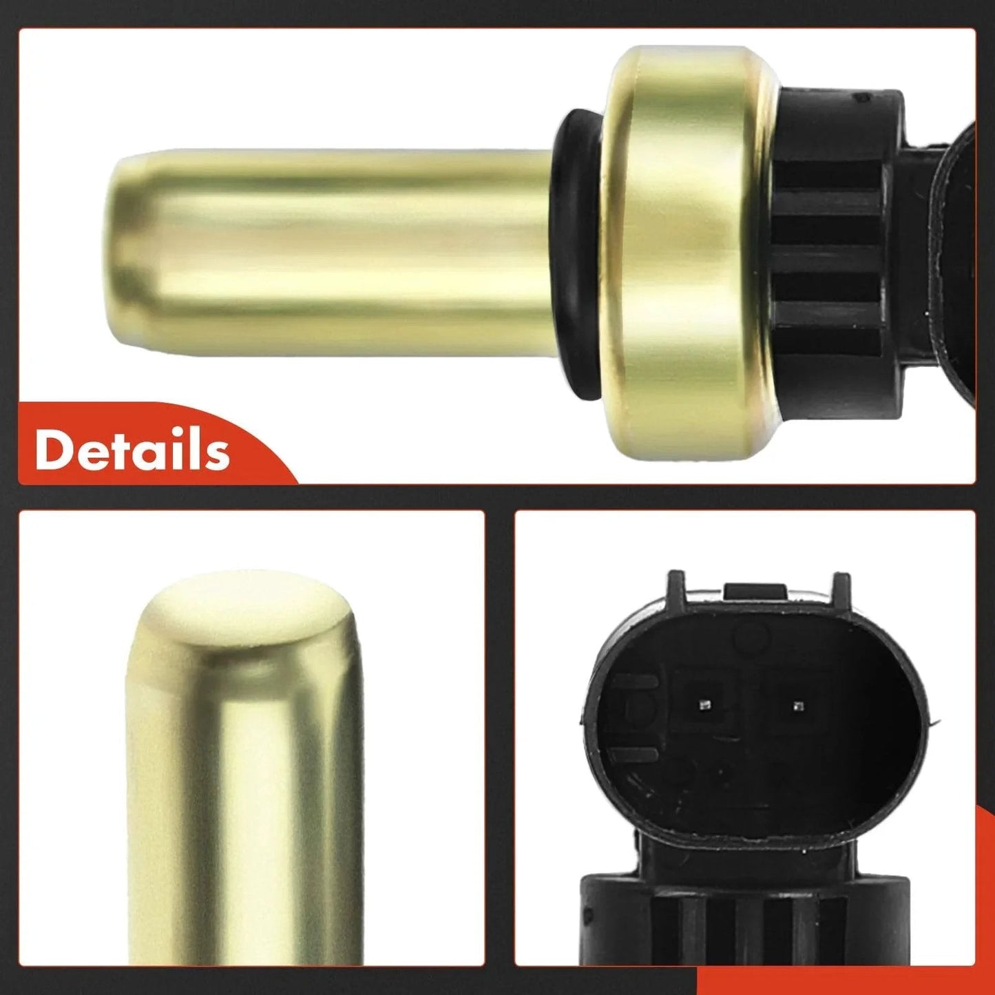 Go-To Coolant Temperature Sensor Replacement For Chrysler Crossfire Dodge Sprinter Freightliner Mercedes Maybach 57 62 B200 C250 C300 C350 E320 ML320 SL500 2003 To 2010 A-Premium close-up showing sensor details