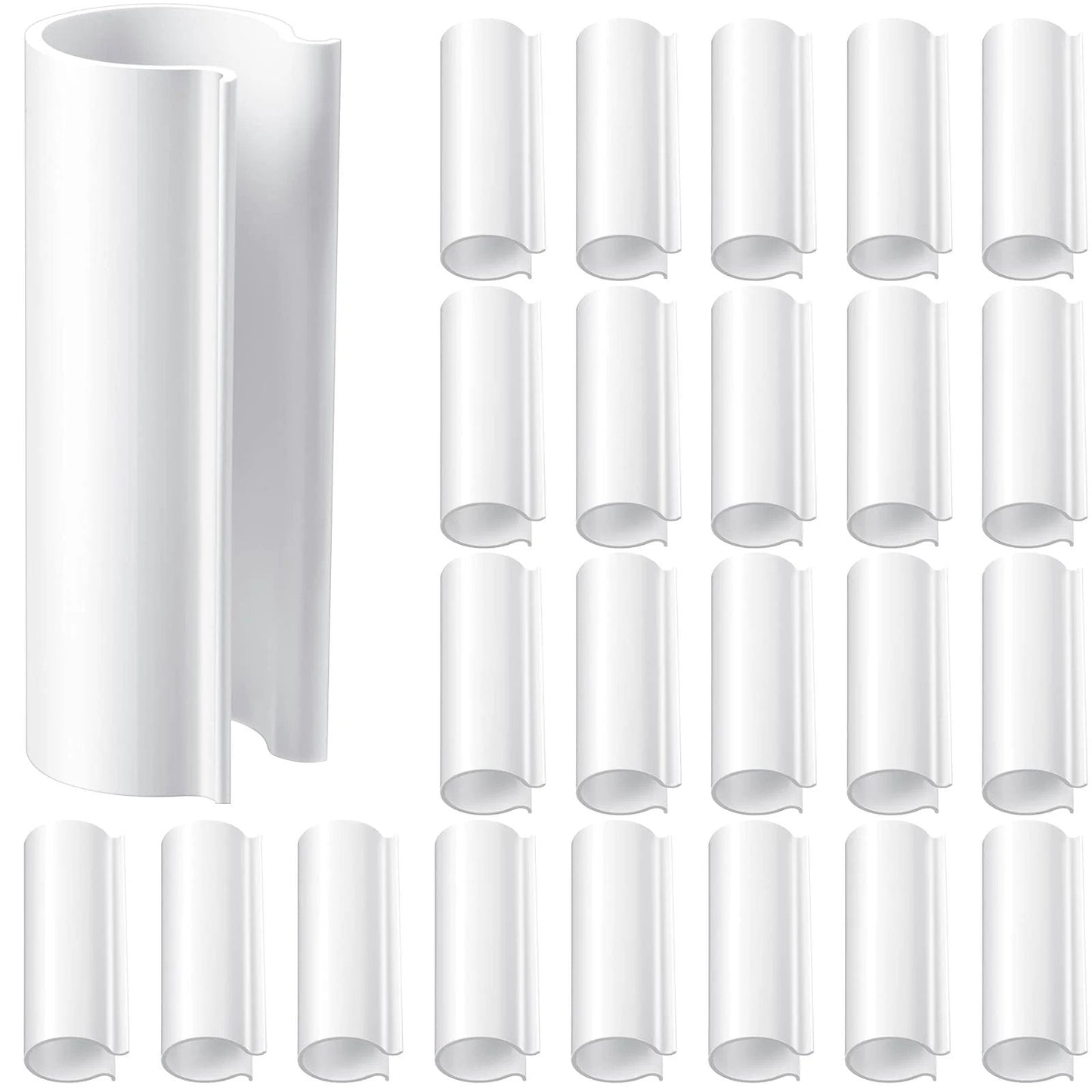 32 Pack PVC Pipe Clips Clamps For 1/2 Inch PVC Tubing That Secure Pool Covers, Greenhouses, Row Covers, Gardens, Shelters, And Bird Protection, 2.4 Inch Long, White Jetec