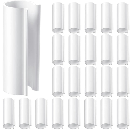 32 Pack PVC Pipe Clips Clamps For 1/2 Inch PVC Tubing That Secure Pool Covers, Greenhouses, Row Covers, Gardens, Shelters, And Bird Protection, 2.4 Inch Long, White Jetec