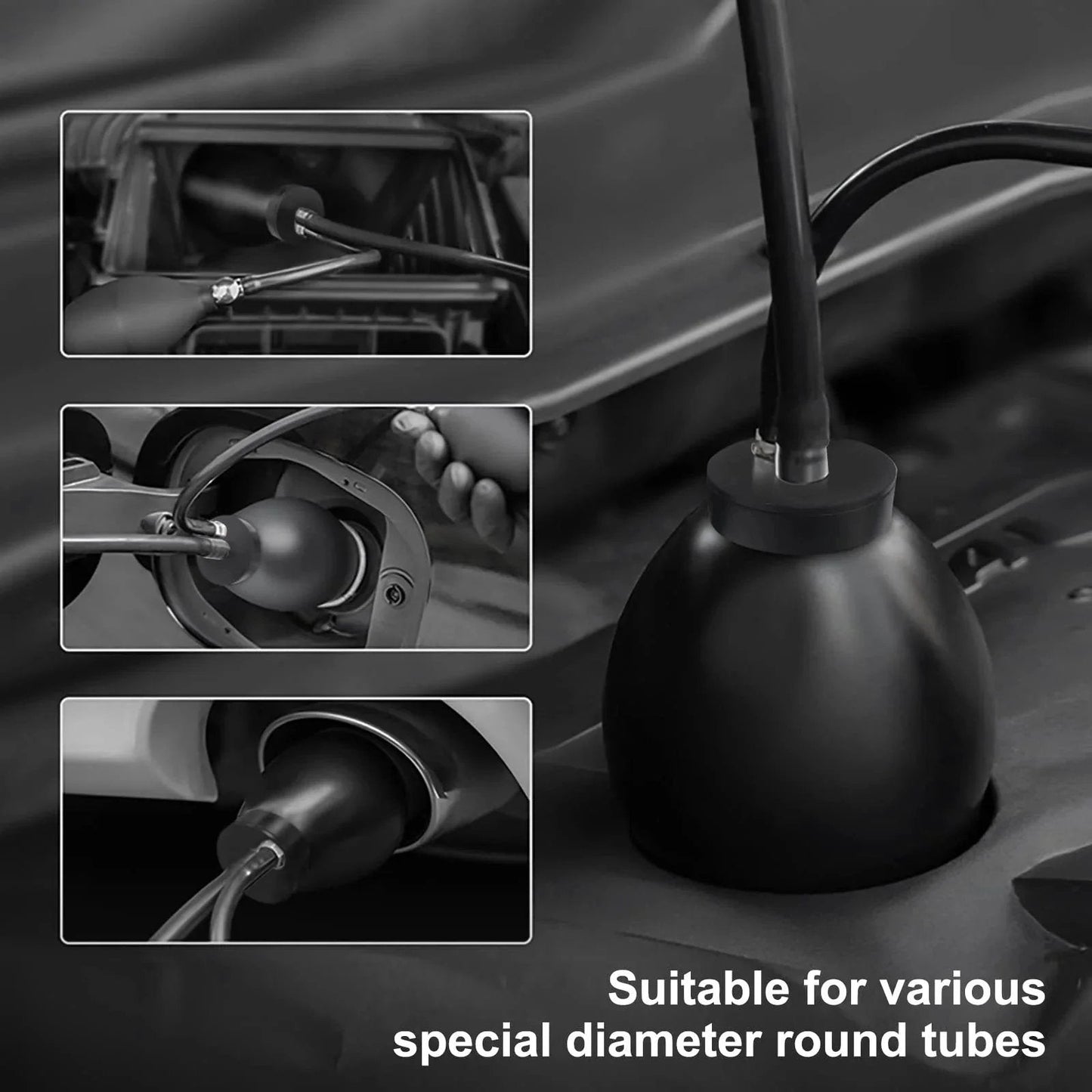 Universal Quick Intake Adapter From OBDMONSTER With Heavy Duty Sealed Expandable Bladder For Auto Air Intake Leak Testing