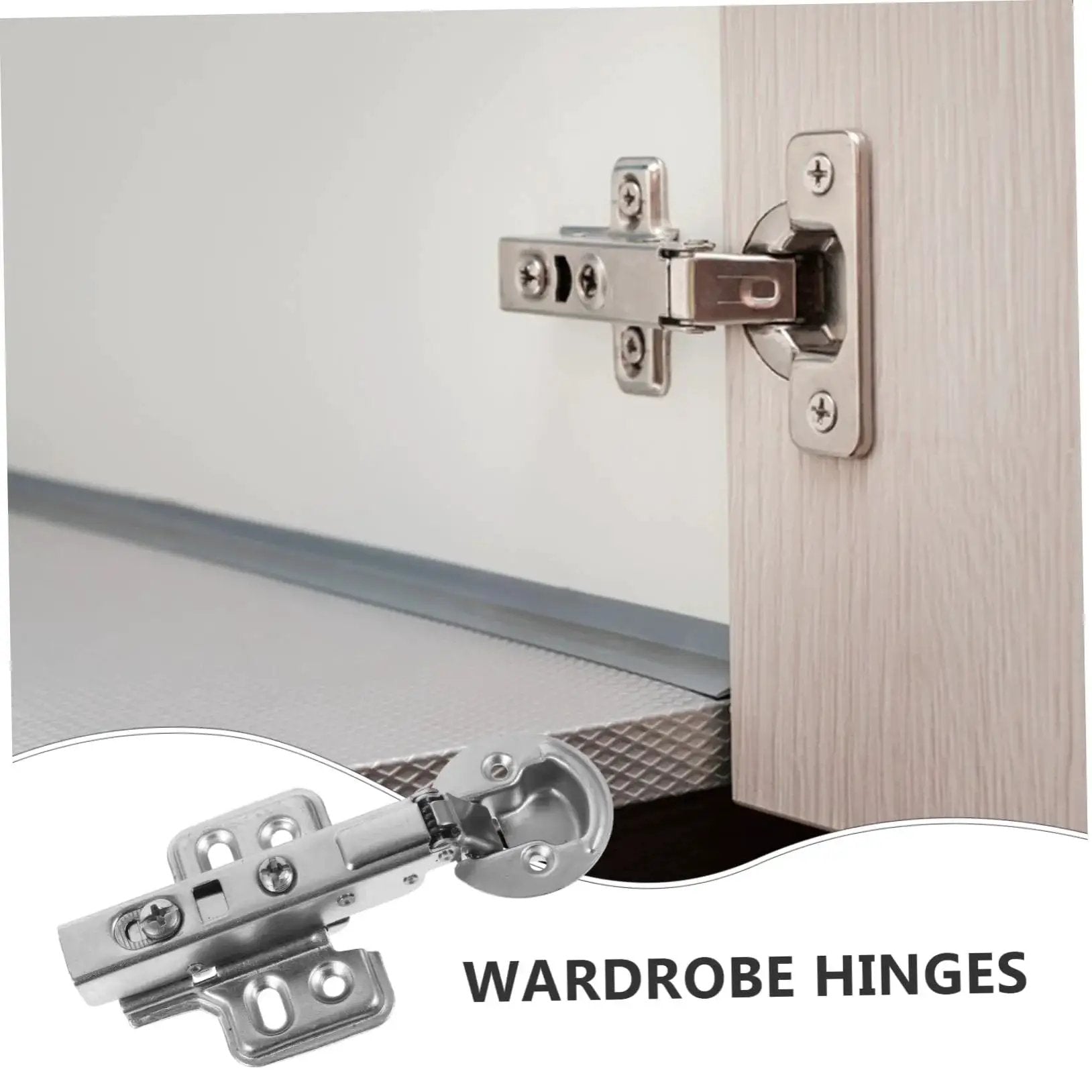 Stainless Steel Cabinet Door Hinges With Hydraulic Buffer Soft Close For Kitchen Cabinets Heavy Duty 2 Pack Self Closing Cupboard Hinges With High Load Capacity Rust Proof Corrosion Resistant Easy To Install And Long Lasting installed view.