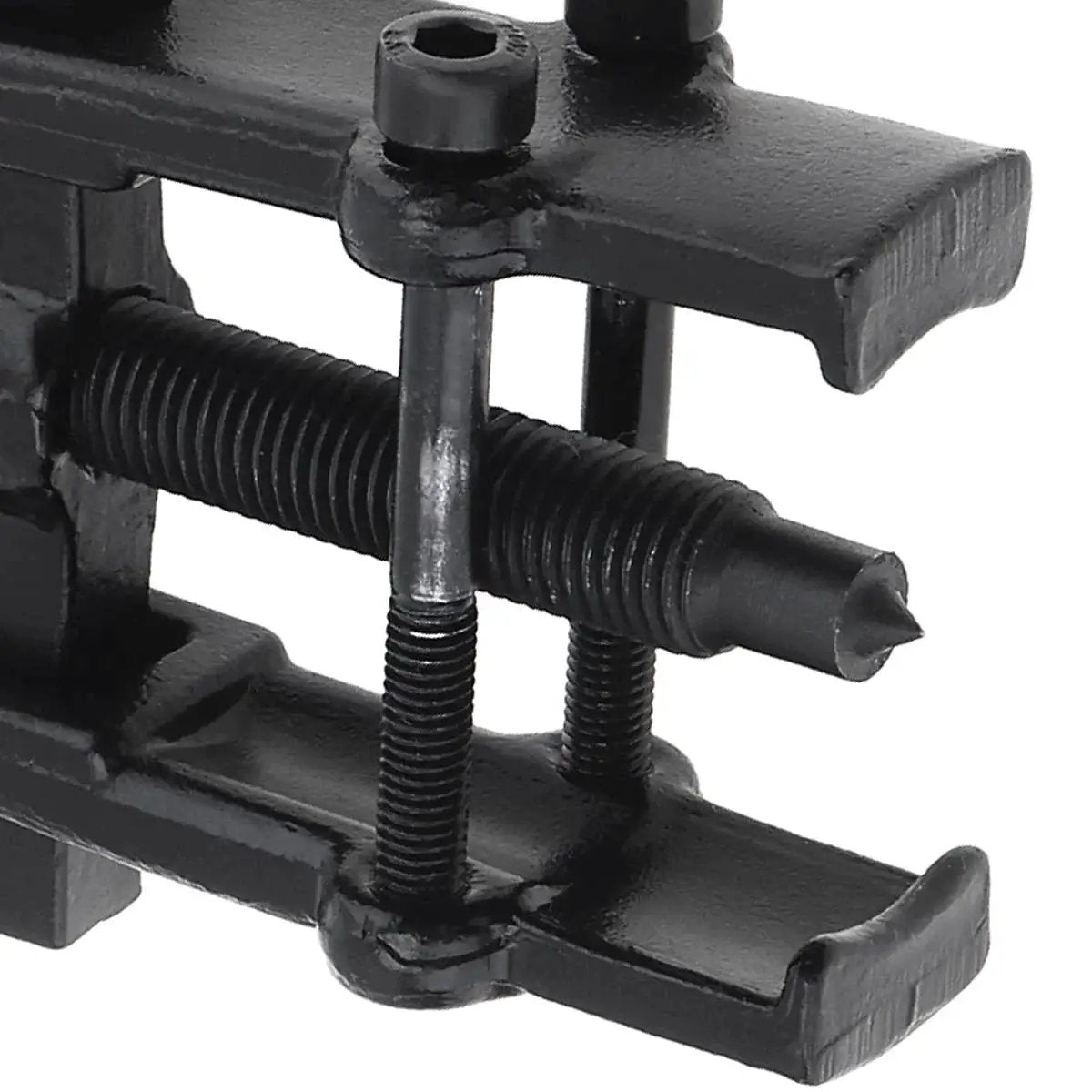 Close-up of Adjustable Two Jaw Bearing Gear Puller Remover 2 Inch Carbon Steel, showing detail of jaws and screw mechanism.