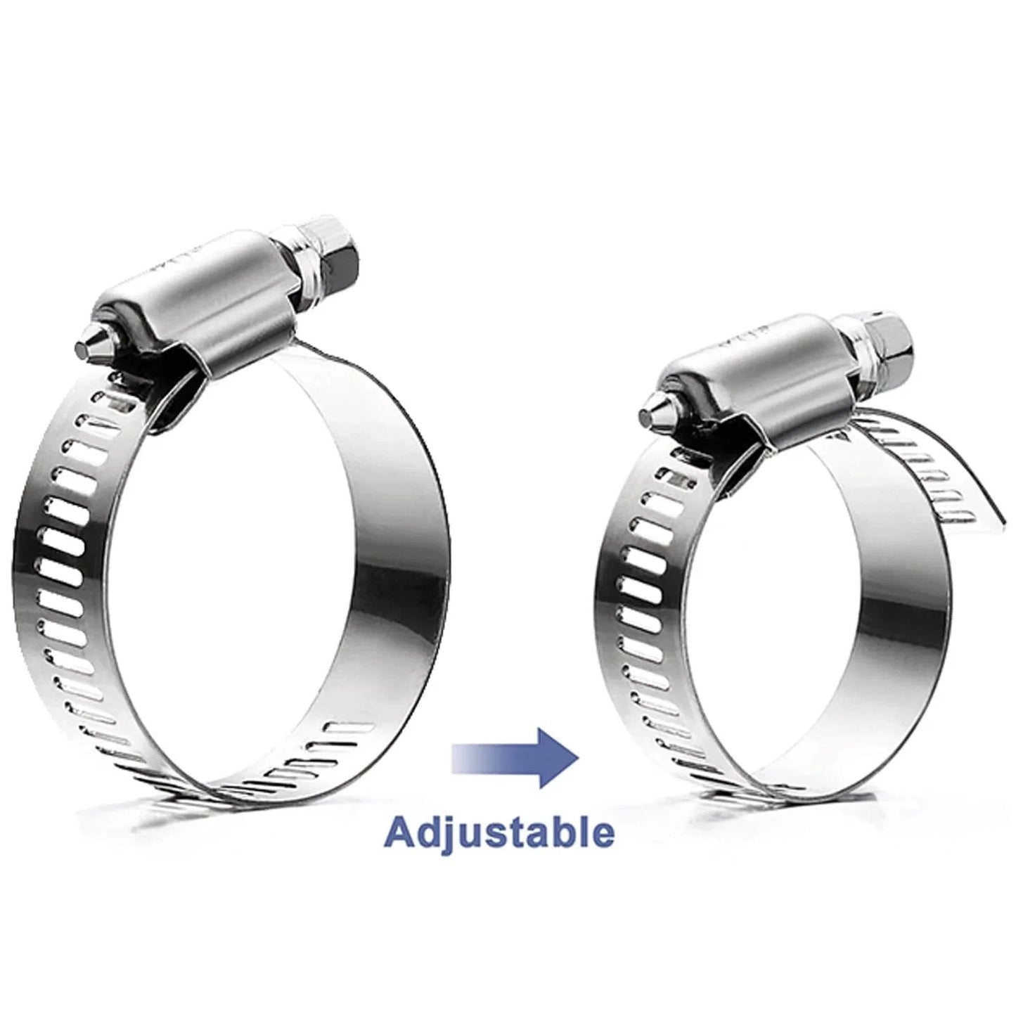 Hose Clamp Assortment 180 Pcs Stainless Steel Worm Gear Clamps Kit For Fuel Line Plumbing Automotive