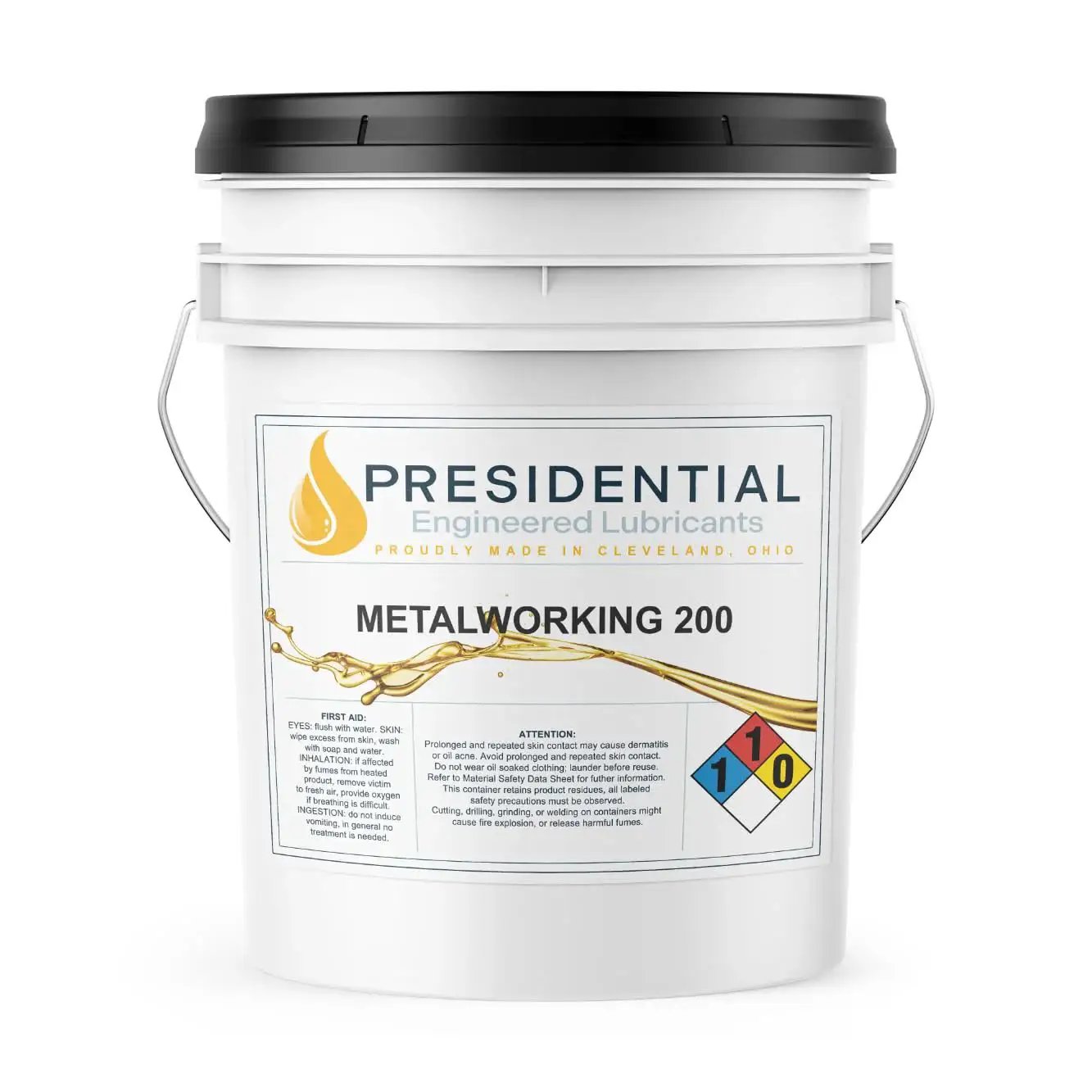 Go To General Purpose Metalworking Cutting Oil For Ferrous And Nonferrous Metals Multipurpose Non Soluble Lubricant With EP Additive To Prolong Tool Life Ideal For Threading Tapping Milling And Grinding Made In USA By Presidential 5 Gallon
