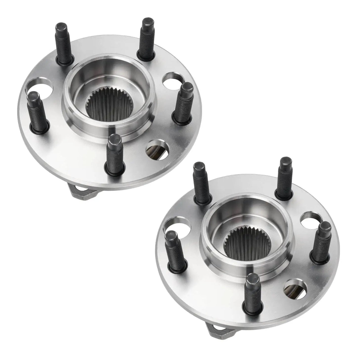 Front Wheel Hub Bearing Assembly Pair (2) Compatible with Buick LeSabre 1991-1999, Cadillac DeVille 1992-1996, Oldsmobile 88 1992-1999, Pontiac Bonneville 1992-1999 5-Lug w/ ABS, top view