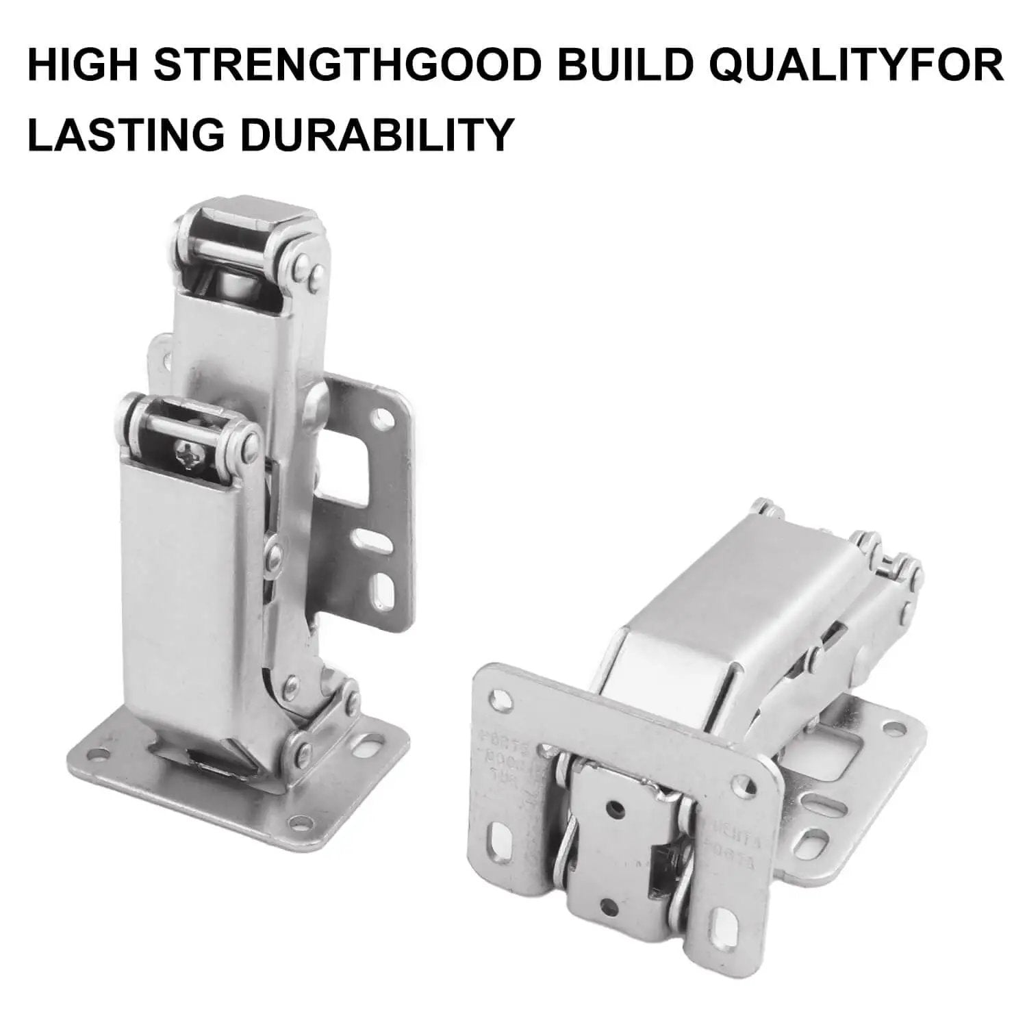 Frameless Cabinet Door Hinges Kit With Soft Close Hydraulic 170 Degree Adjustable Mounting 4 Pairs Heavy Duty Solid Steel Built