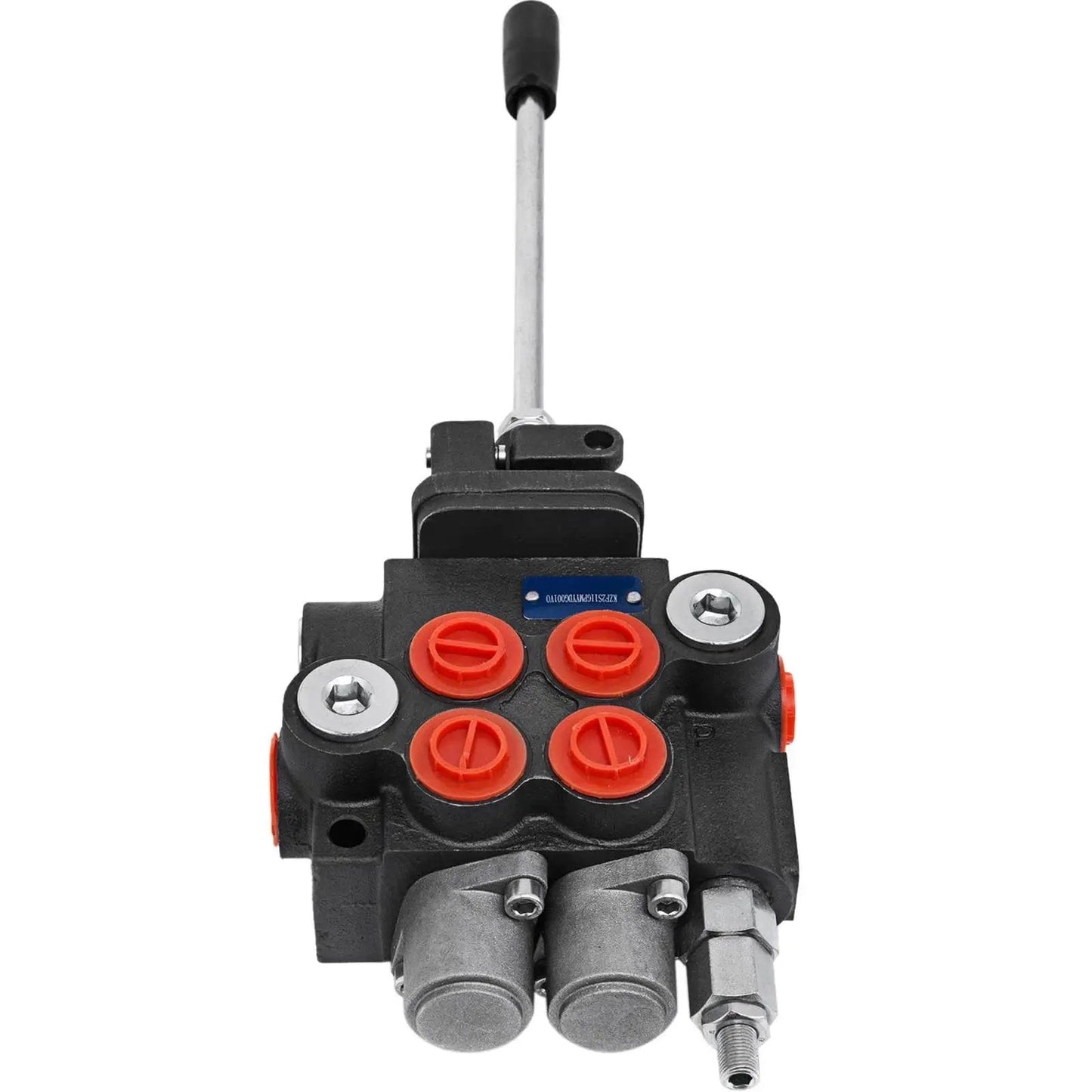 Heavy Duty Dual Spool Hydraulic Joystick Control Valve for Tractors and Loaders with 11 GPM flow, durable steel construction, compact design