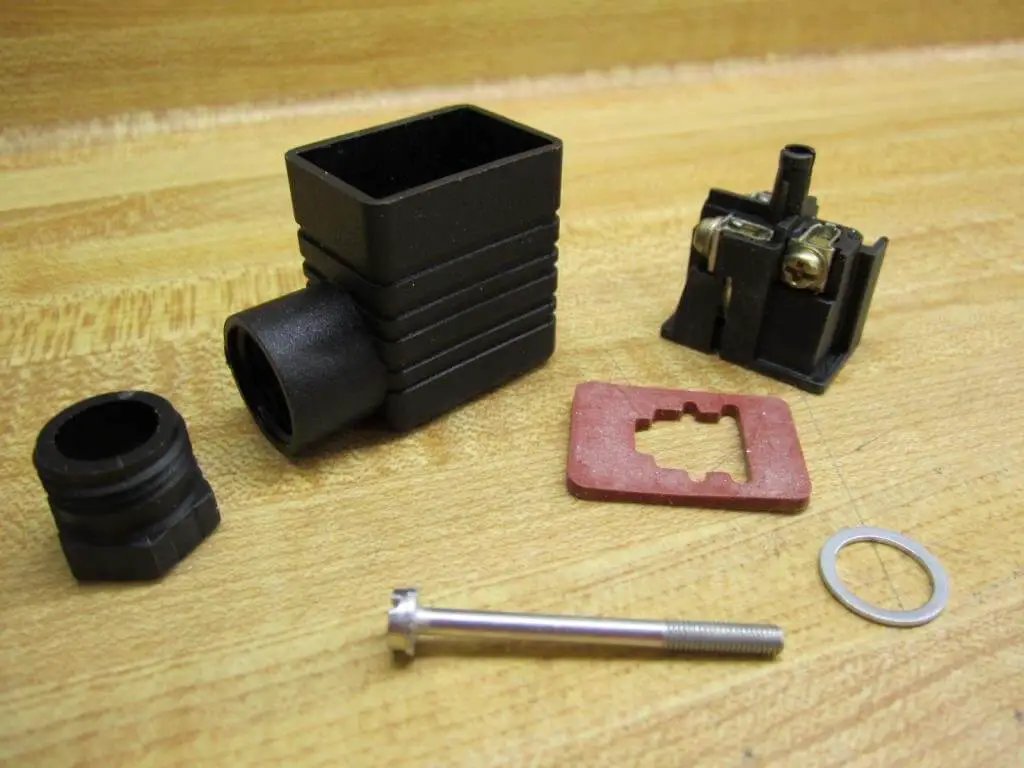 Rexroth Bosch Group 1834484096 connector components laid out for hydraulic systems, showing 9/16-18 fine thread parts.