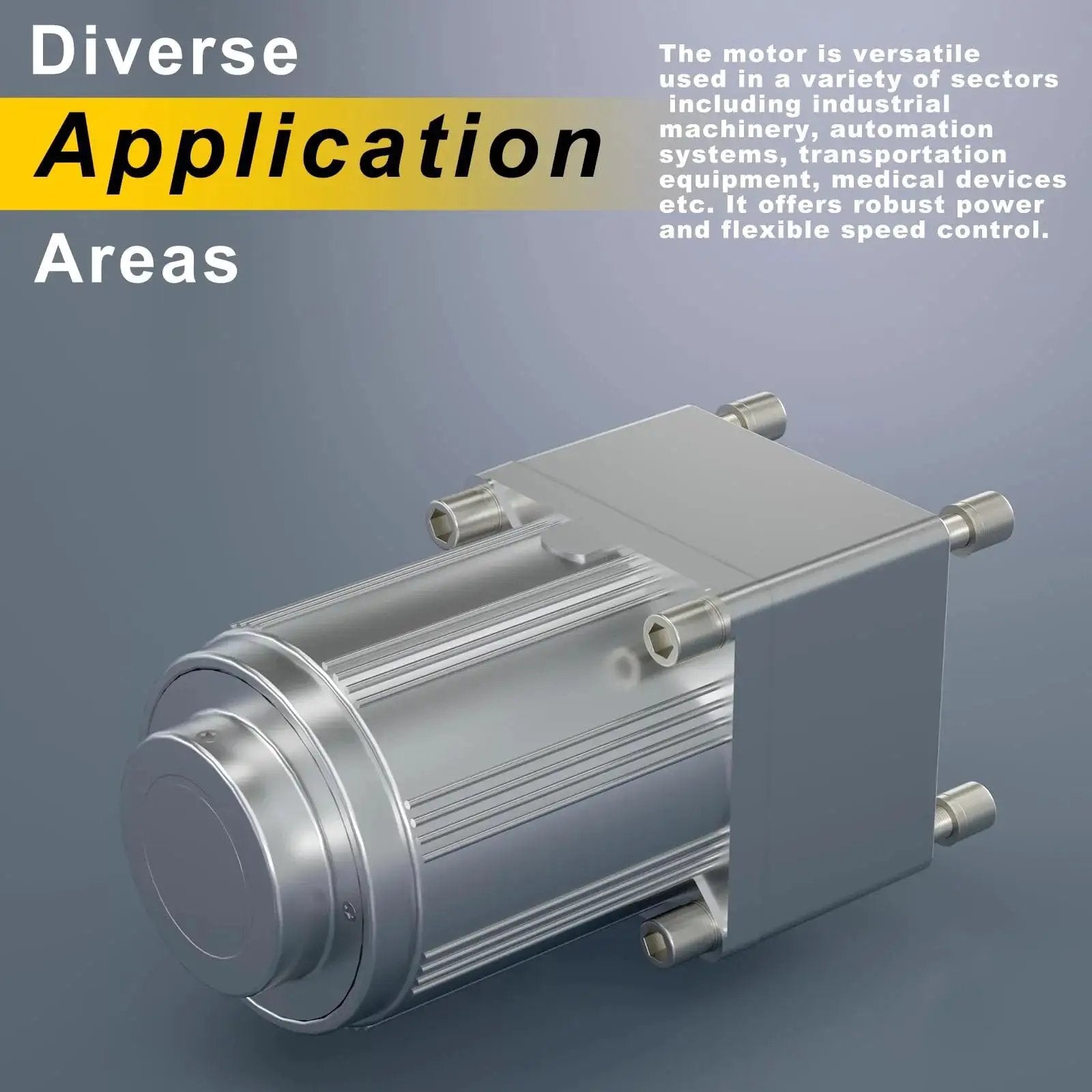 6W 110V Reversible AC Motor With 450 RPM Gear Reducer And 3 To 1 Gear Reduction, versatile use in industries, detailed view.