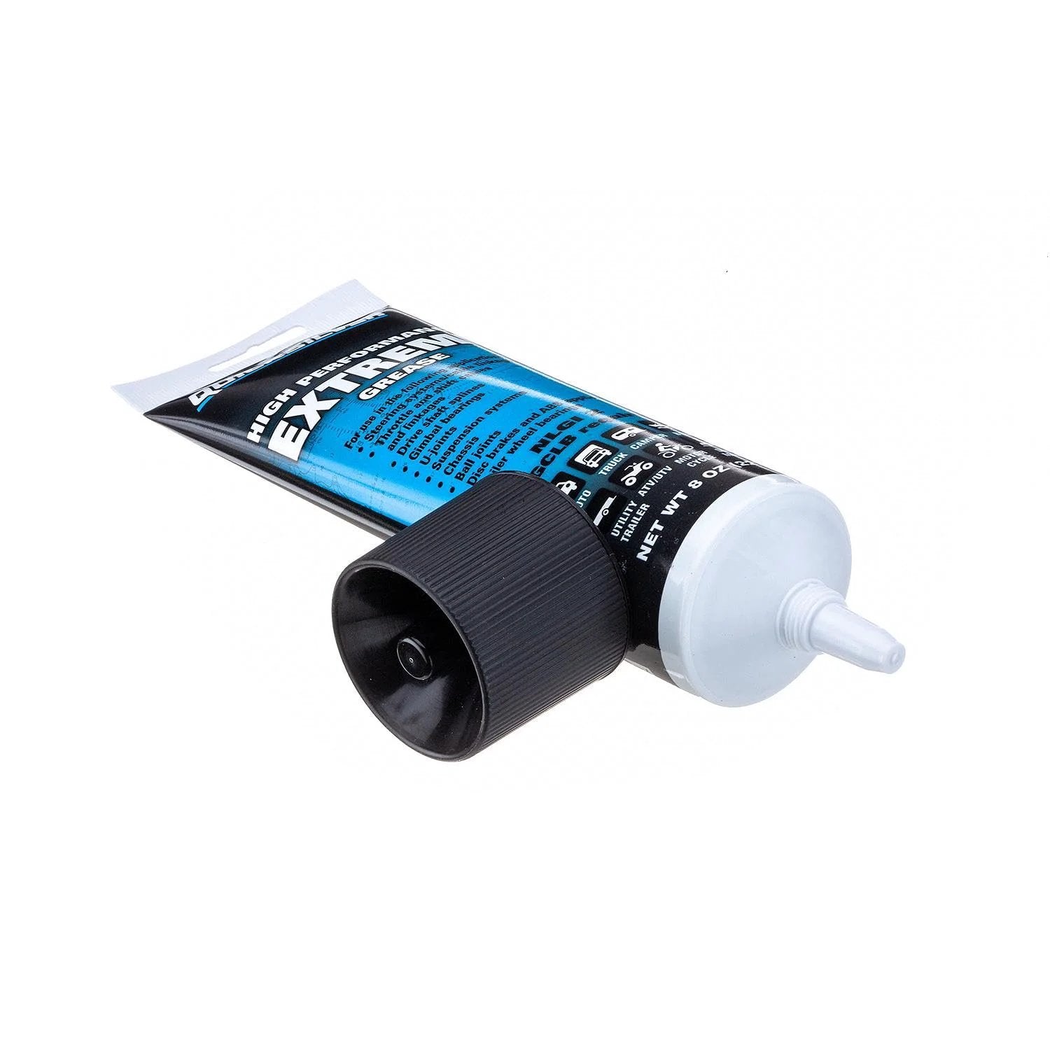 Heavy Duty Beefed Up Multi Purpose Marine Grease NLGI 2 For Extreme Temperatures And Heavy Loads Calcium Sulfonate Based Lubricant 8 Oz Tube with black cap