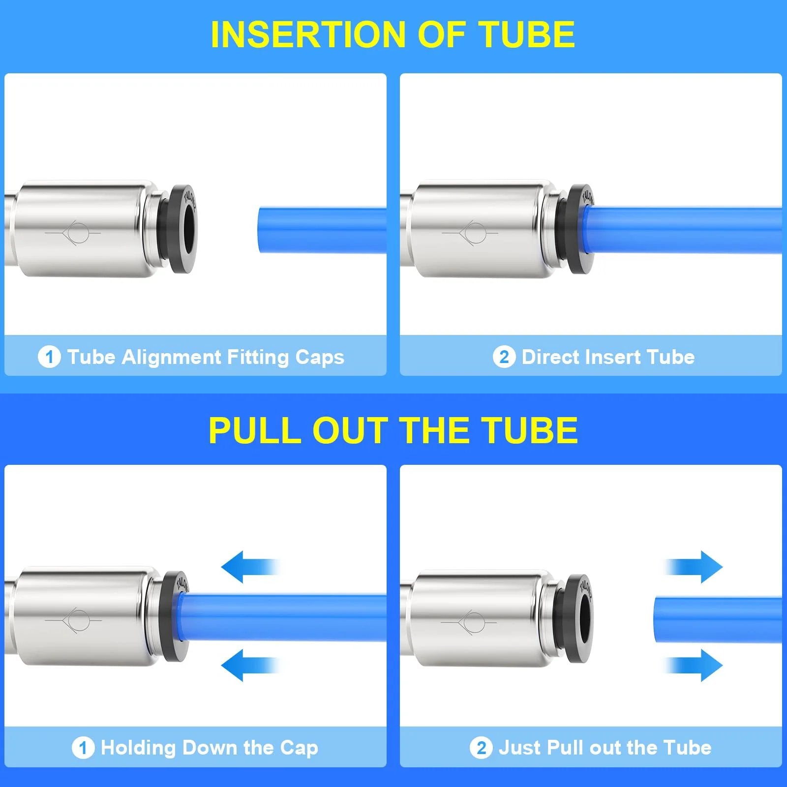 Diagram of Heavy Duty Pneumatic Quarter Inch Nickel Plated Copper Quick Plug One Way Check Valve For Air Lines CVPU 5 Pack