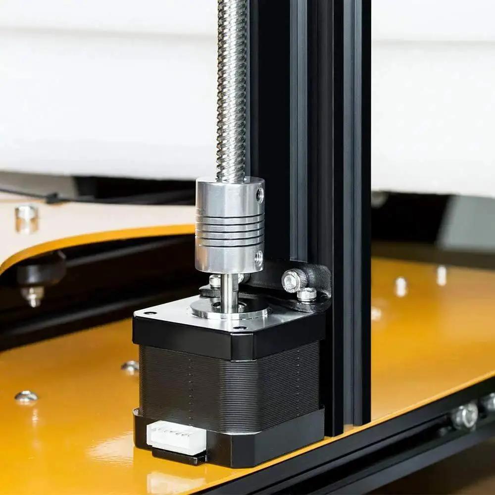 Close-up of the Nema 17 stepper motor installed in a 3D printer, showing the 5 Pack Nema 17 Stepper Motors 42x40mm for 3D printers and CNC extruders.