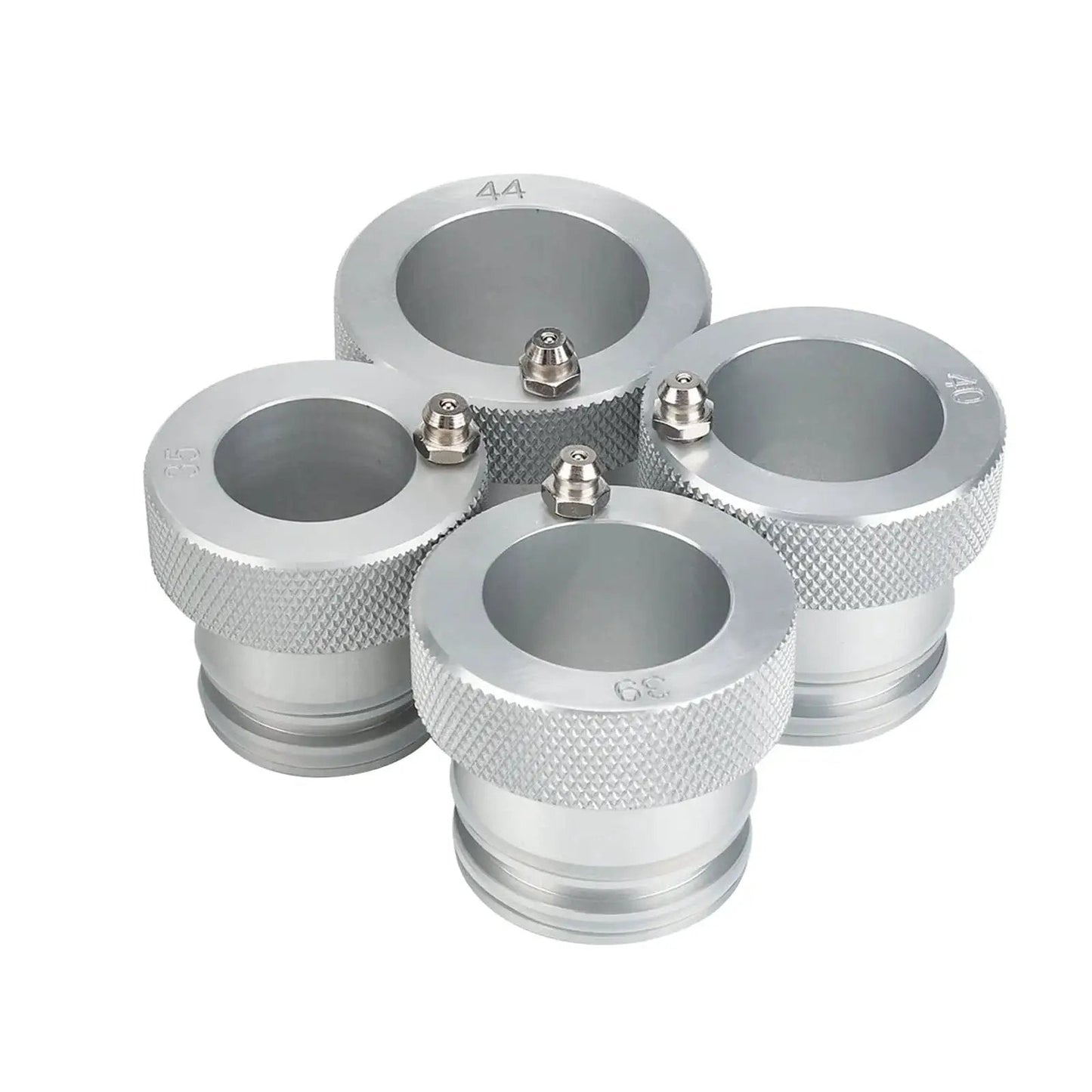 4 Piece Wheel Bearing Greaser Tools Set for Ranger 800 900 XP1000, Polaris UTVs, Can Am Maverick X3, 35mm to 44mm, 6063 Aluminum