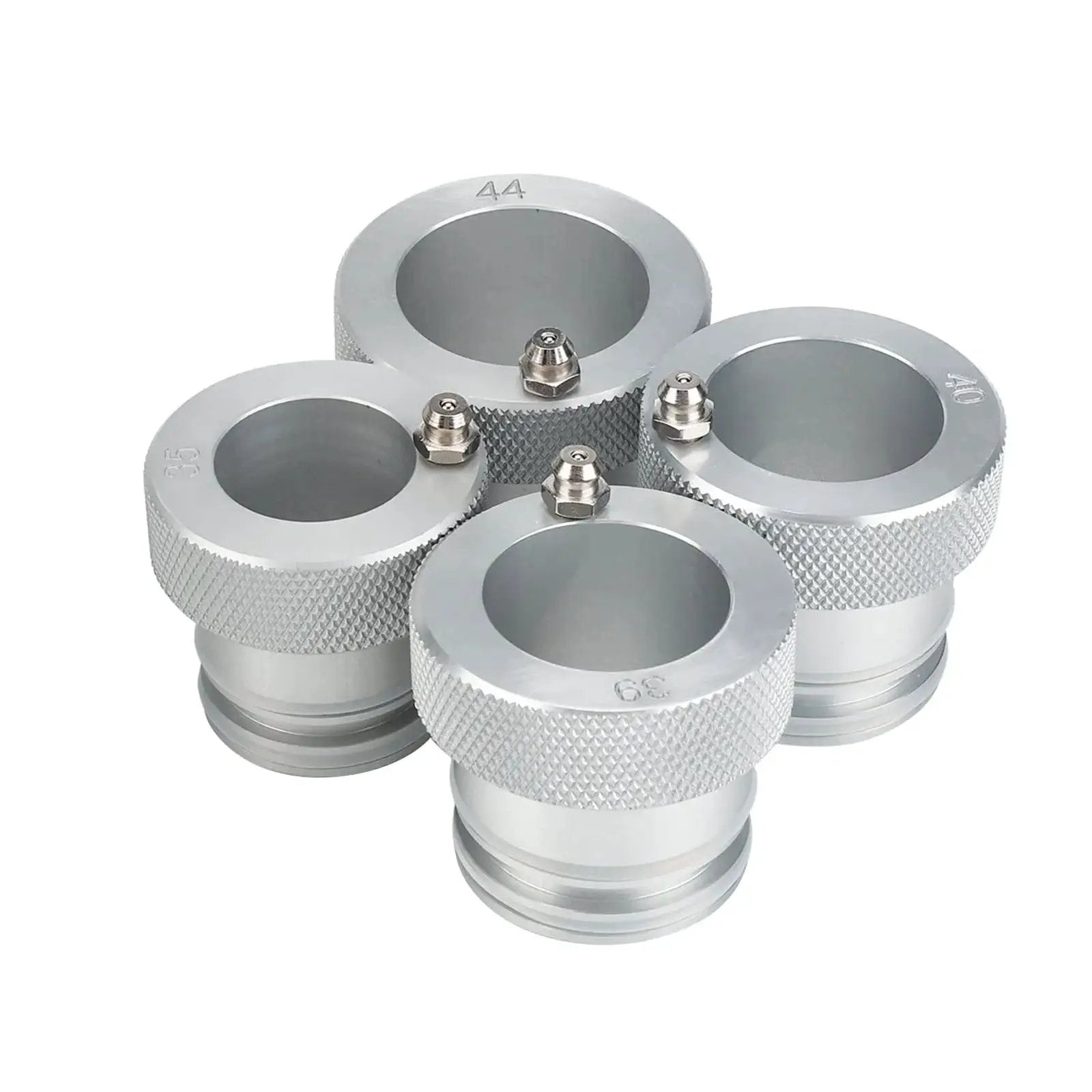 4 Piece Wheel Bearing Greaser Tools Set for Ranger 800 900 XP1000, Polaris UTVs, Can Am Maverick X3, 35mm to 44mm, 6063 Aluminum
