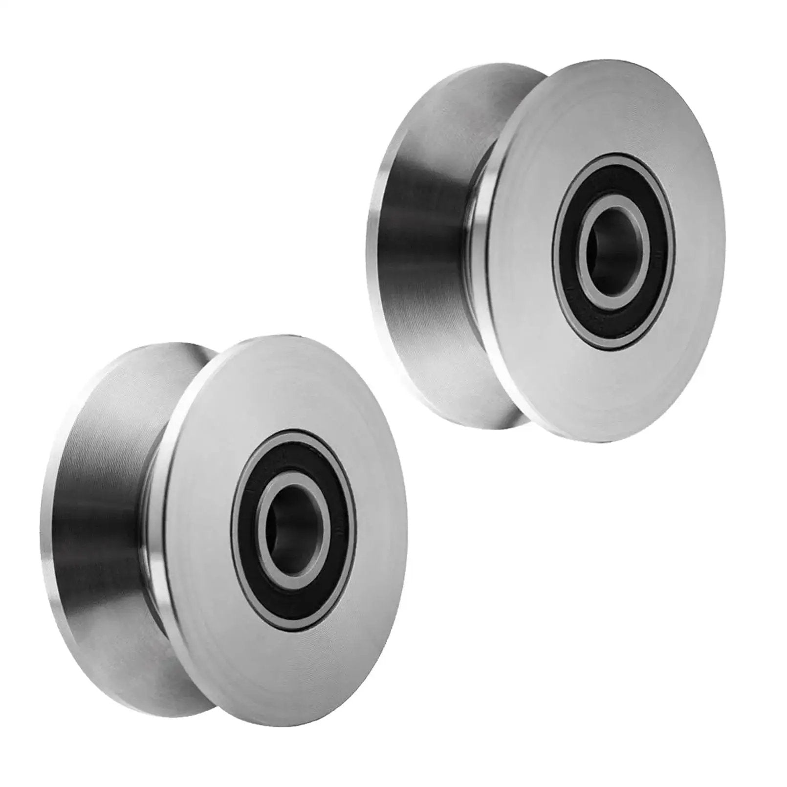 Heavy Duty Stainless Steel V Groove Gate Rollers With Bearings For Quiet Smooth Sliding Barn Door Track V Shaped Cable Pulley Block Wheels 2Pc Set