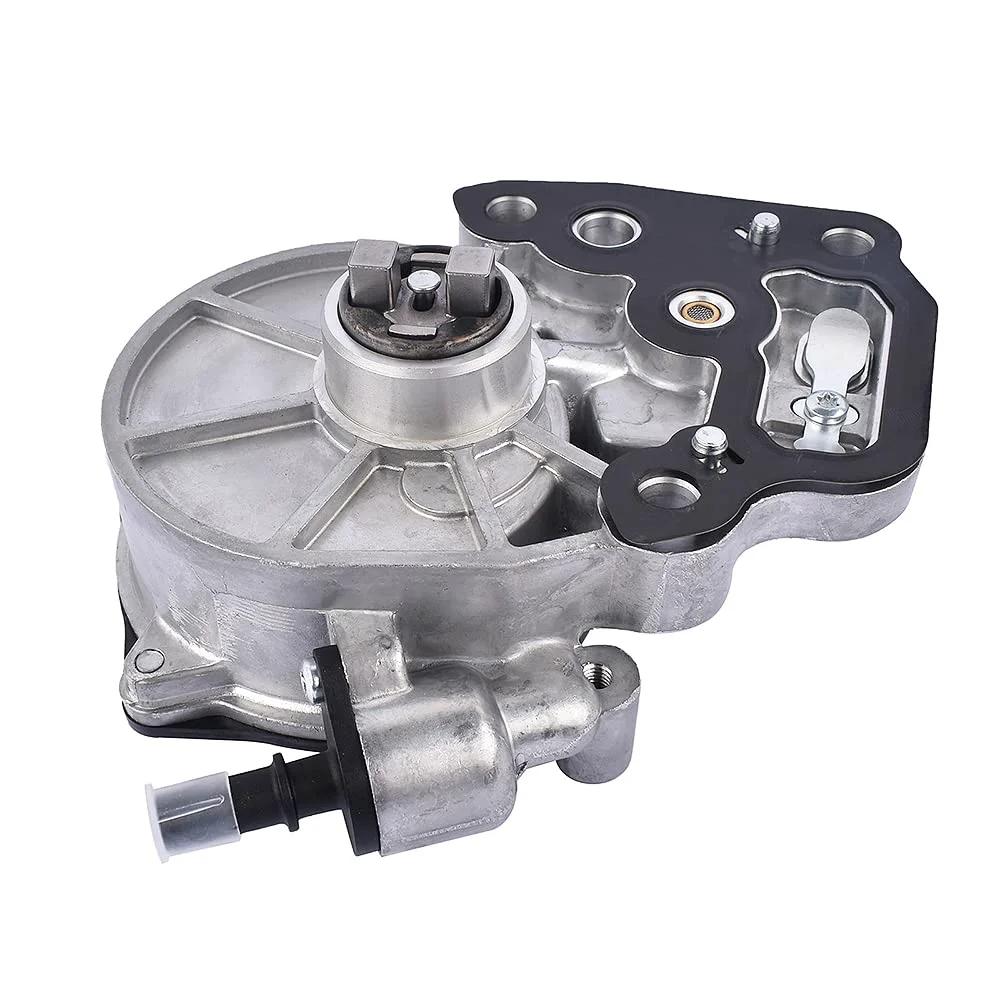 Front view of a metal vacuum pump replacement for Chevy Malibu Spark Equinox Cruze Buick Encore GMC Terrain 2016 2019 2018 2022 TekkoAuto OE Parts 12684050 12704586 12662789
