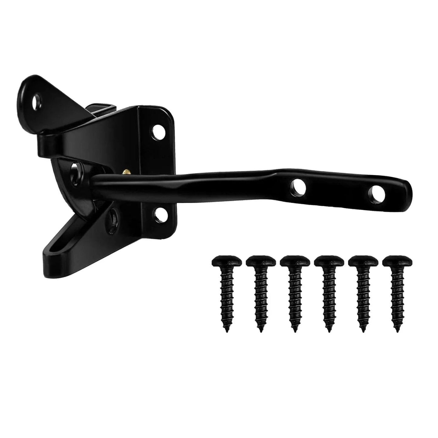 Heavy Duty Gate Hardware Kit With Self Locking Gate Latch 6 Inch T Strap Hinges And 10 Inch Gate Door Handle Pull Black