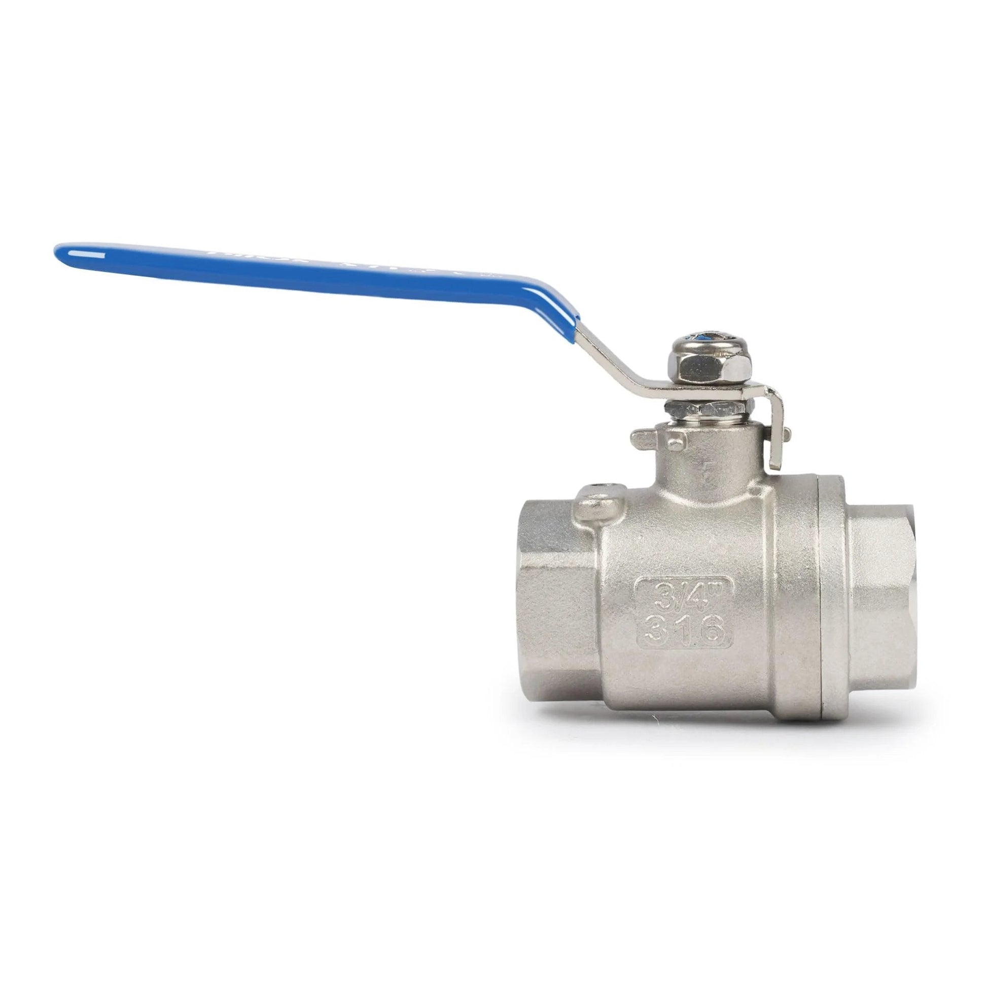 Three Quarters Inch Ball Valve Built Tough With Full Port 316 Stainless Steel Heavy Duty Corrosion Resistant 1000 WOG NPT Female