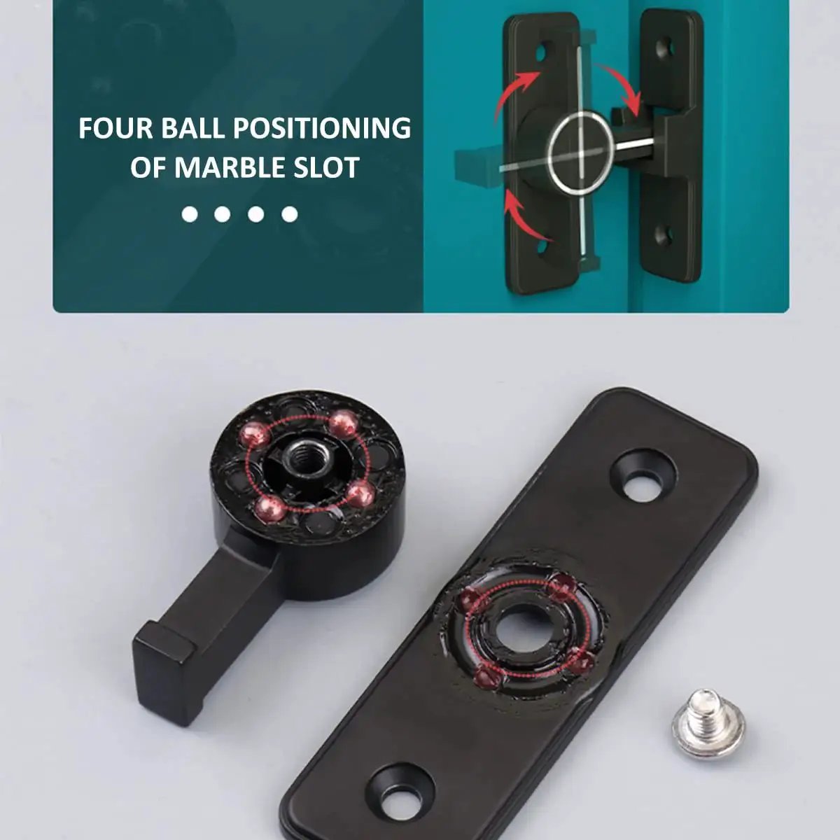 90 Degree Heavy Duty Barn Door Latch Lock For Cabinets Sliding Doors And Barn Doors Zinc Alloy With Matte Black Finish