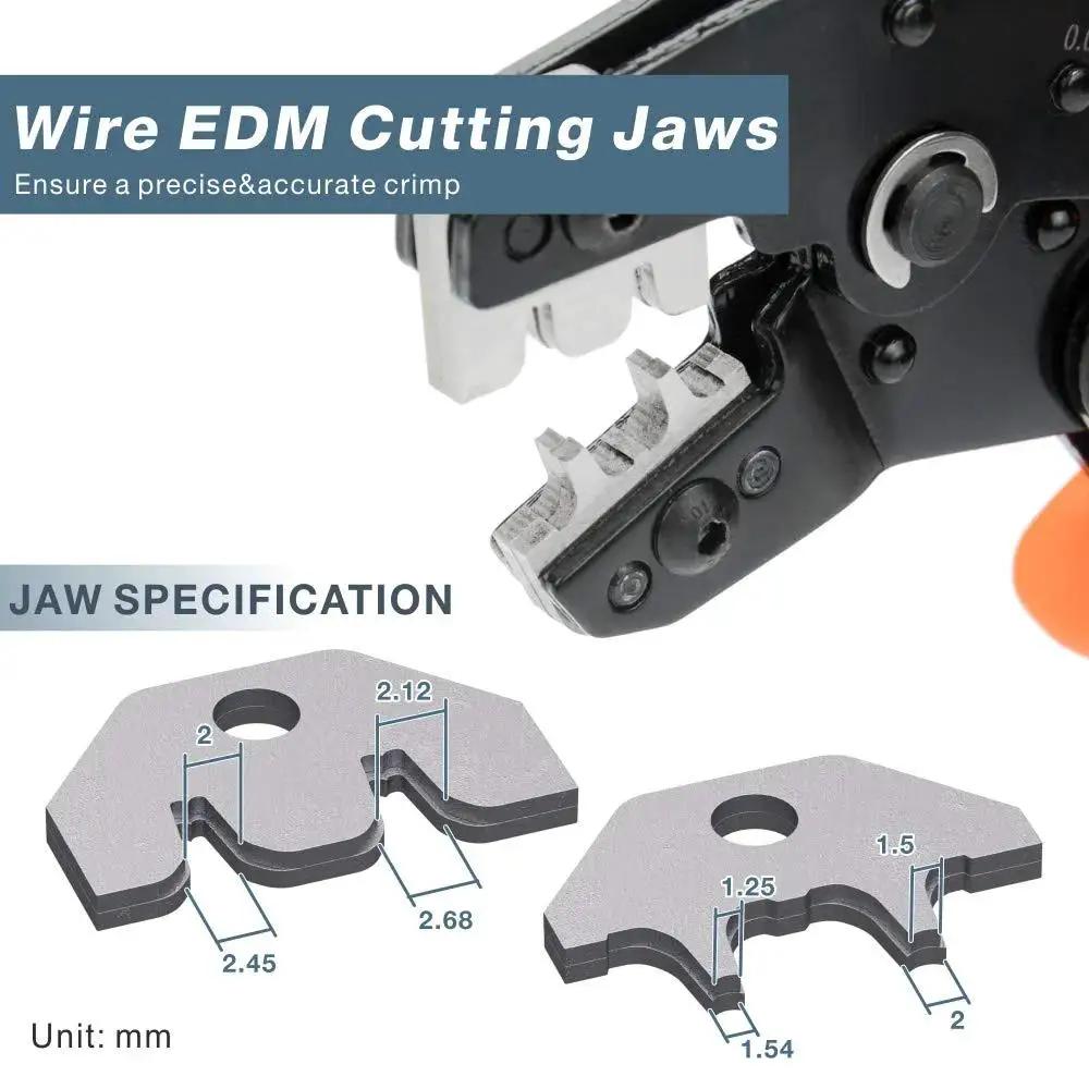 All Purpose Ratchet Crimping Tool for AWG 28 to 20 Wire Terminals XH 2.54 3.96 mm PH2.0 PX JST Molex KK254 Dupont D Sub Compatible jaws