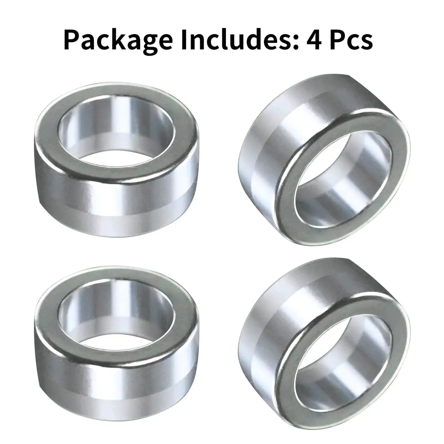 4 Pack Billet Aluminum Steering Shaft Bushings For Dodge Ram Cummins Mopar, showing all four bushings in a set.