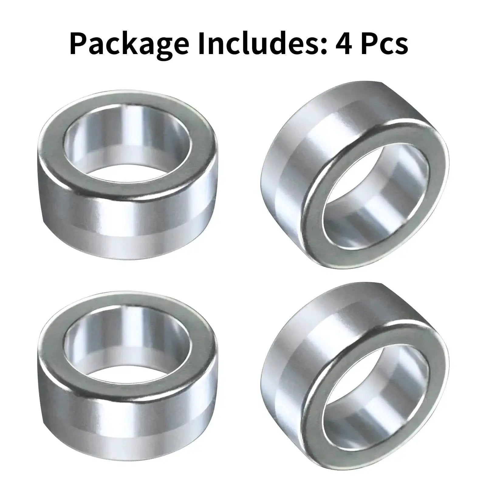 4 Pack Billet Aluminum Steering Shaft Bushings For Dodge Ram Cummins Mopar, showing all four bushings in a set.