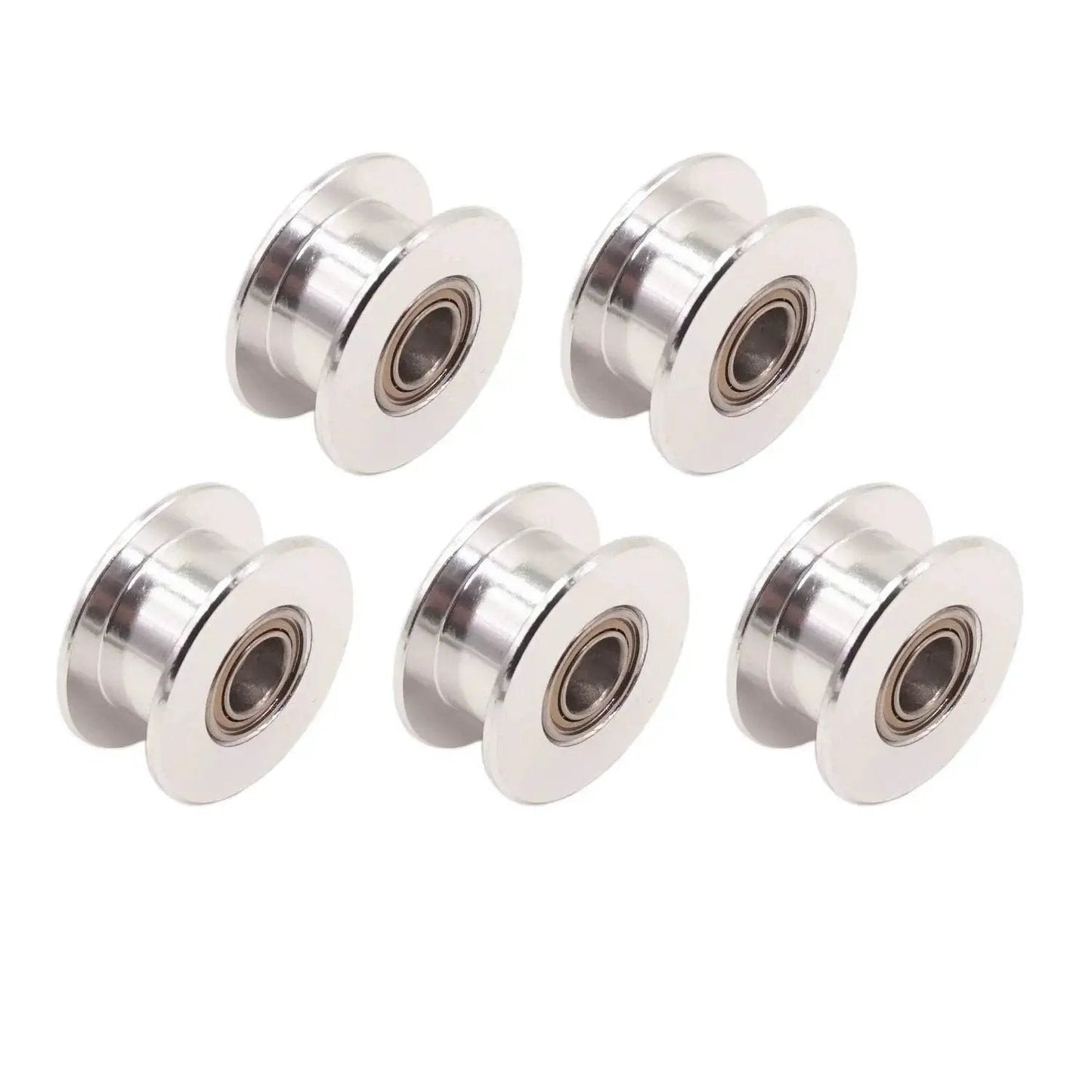 Toothless GT2 Idler Pulley 20 Outer Grooves With 5mm Bore For 6mm Width Timing Belt Aluminum For Smooth Belt Guiding And Tensioning In 3D Printers And CNC Machines This Durable Rust Resistant Aluminum Part Comes In A 5 Pack For Easy DIY Upgrades