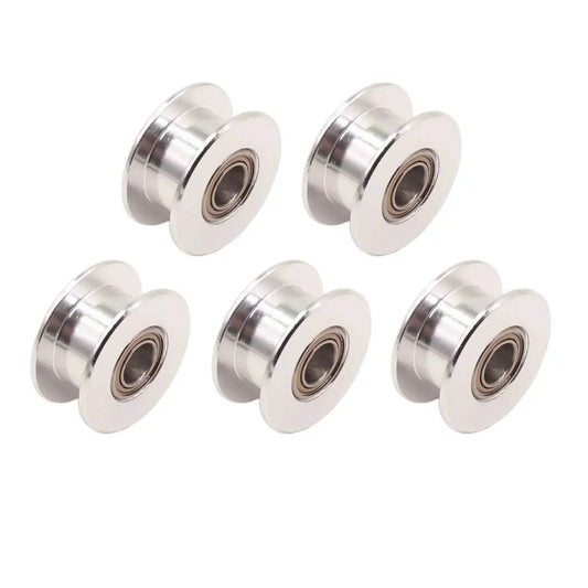 Toothless GT2 Idler Pulley 20 Outer Grooves With 5mm Bore For 6mm Width Timing Belt Aluminum For Smooth Belt Guiding And Tensioning In 3D Printers And CNC Machines This Durable Rust Resistant Aluminum Part Comes In A 5 Pack For Easy DIY Upgrades