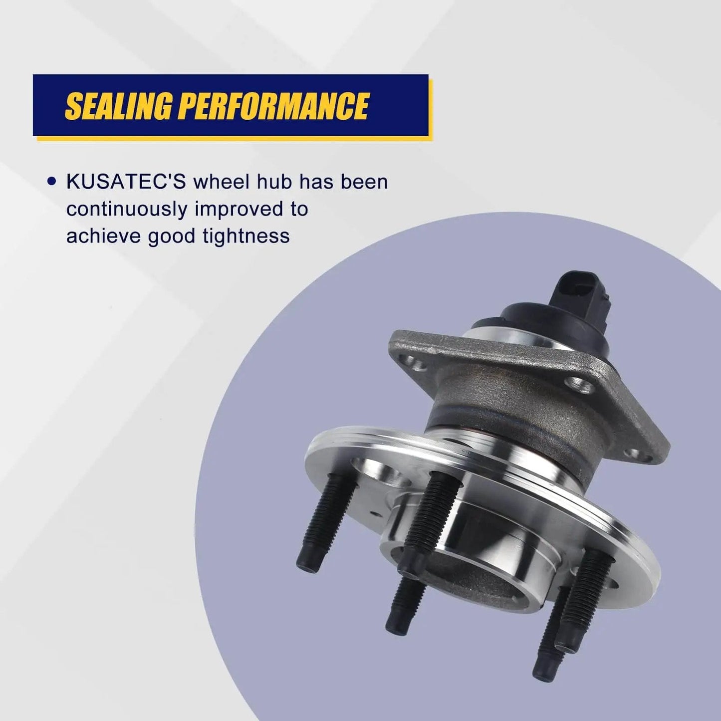 Rear Wheel Hub Bearing Assembly 512003 Compatible with Cadillac GM sedans, 5-lug ABS, sealing performance emphasis.