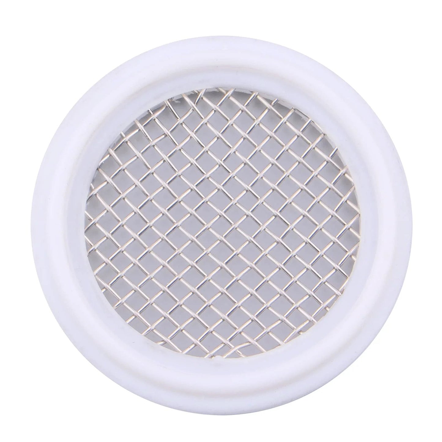 1.5 Inch PTFE Sanitary Gasket With Stainless Screen For Tri Clamp Clover 10 Mesh Fits Standard 1.5 Inch Tri-Clamp Fittings, DERNORD, Food Grade Teflon Seal, -100F To 500F, Superior Chemical And Petroleum Resistance