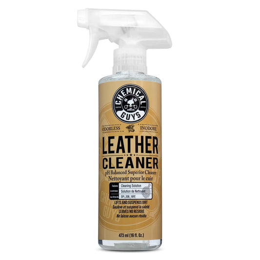Leather Cleaner For Cars And Home Interiors Colorless Odorless No Fuss Formula Safe On Natural And Synthetic Leather Pleather And Faux Leather Removes Dirt Grease Oils Sweat 473 Ml in spray bottle with label