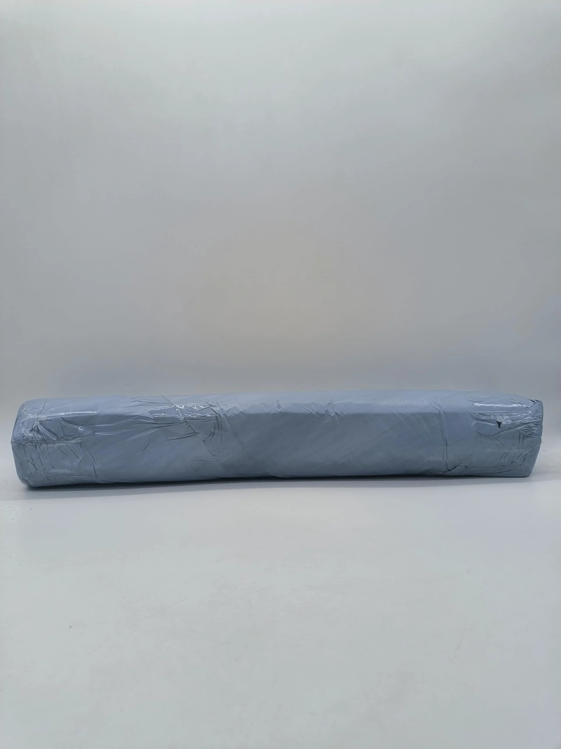 Ceramic Fiber Blanket Insulation Mat With Single Sided Aluminum Foil Facing 2300F Heat Shield, rolled and wrapped, front view.