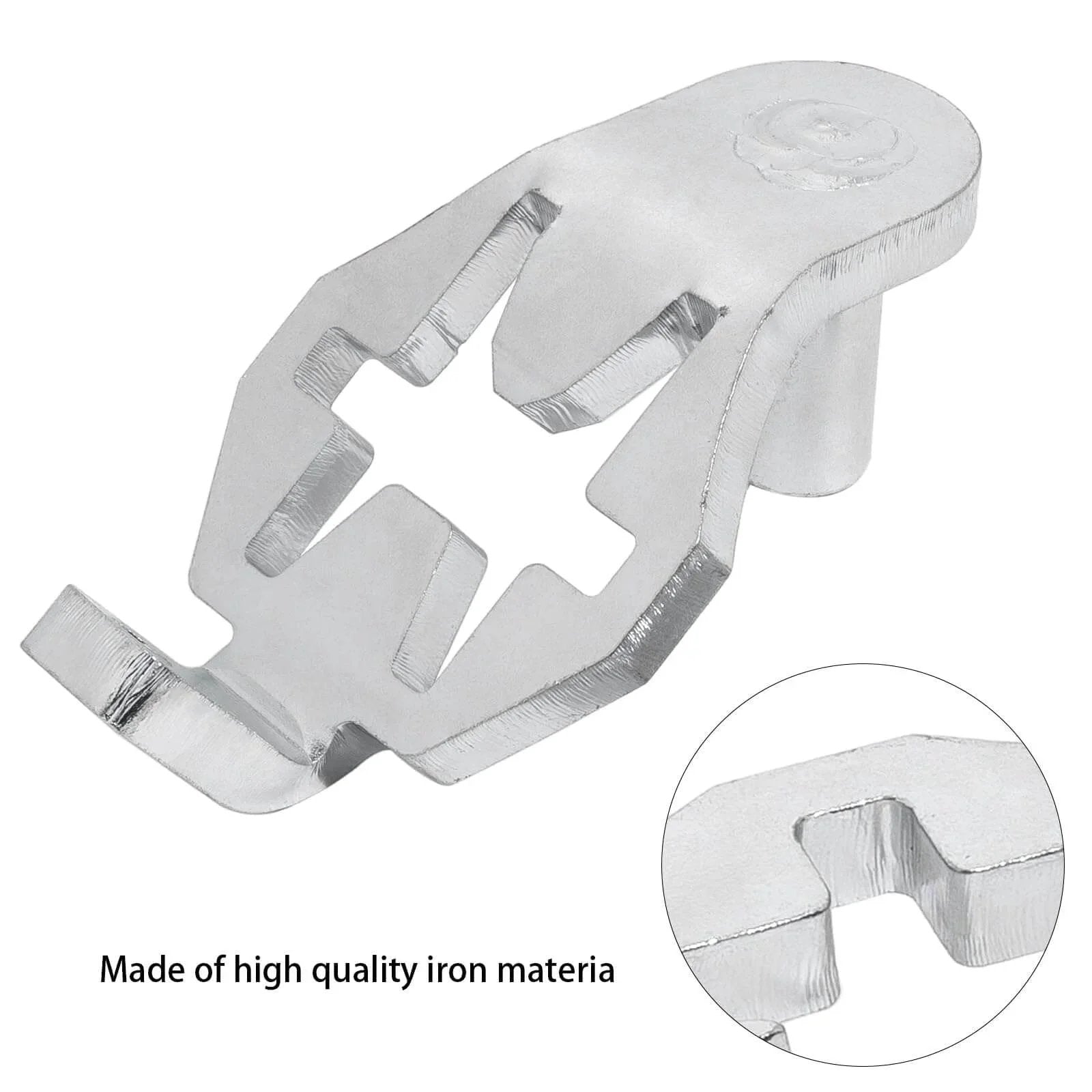 Four Piece T-Post Gate Hinge Pins Set, Heavy Duty Powder Coated Steel For Farm And Garden Gates, close-up of iron material