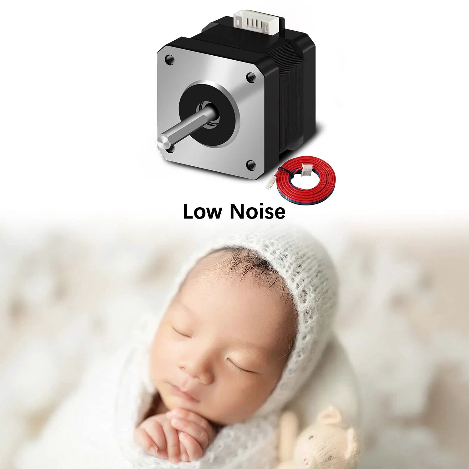 Nema 17 Stepper Motor For 3D Printers Pack Of 3 42x34mm 2 Phase 4 Wires 1.8 Degree Stepper With 1 Meter Cable 1.5A 3.8V Low Noise