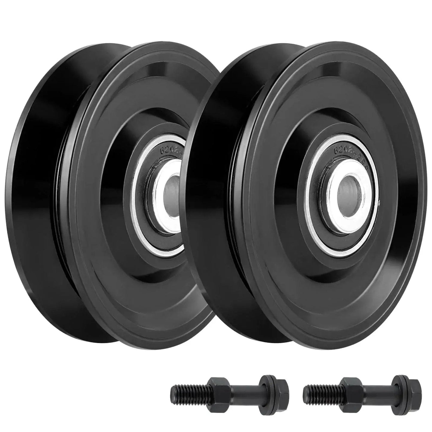 V Groove Wheel Caster For Inverted V Track With Double Bearings, Rolling Gate Caster For Gate Alignment, 2200 Lbs Load Capacity