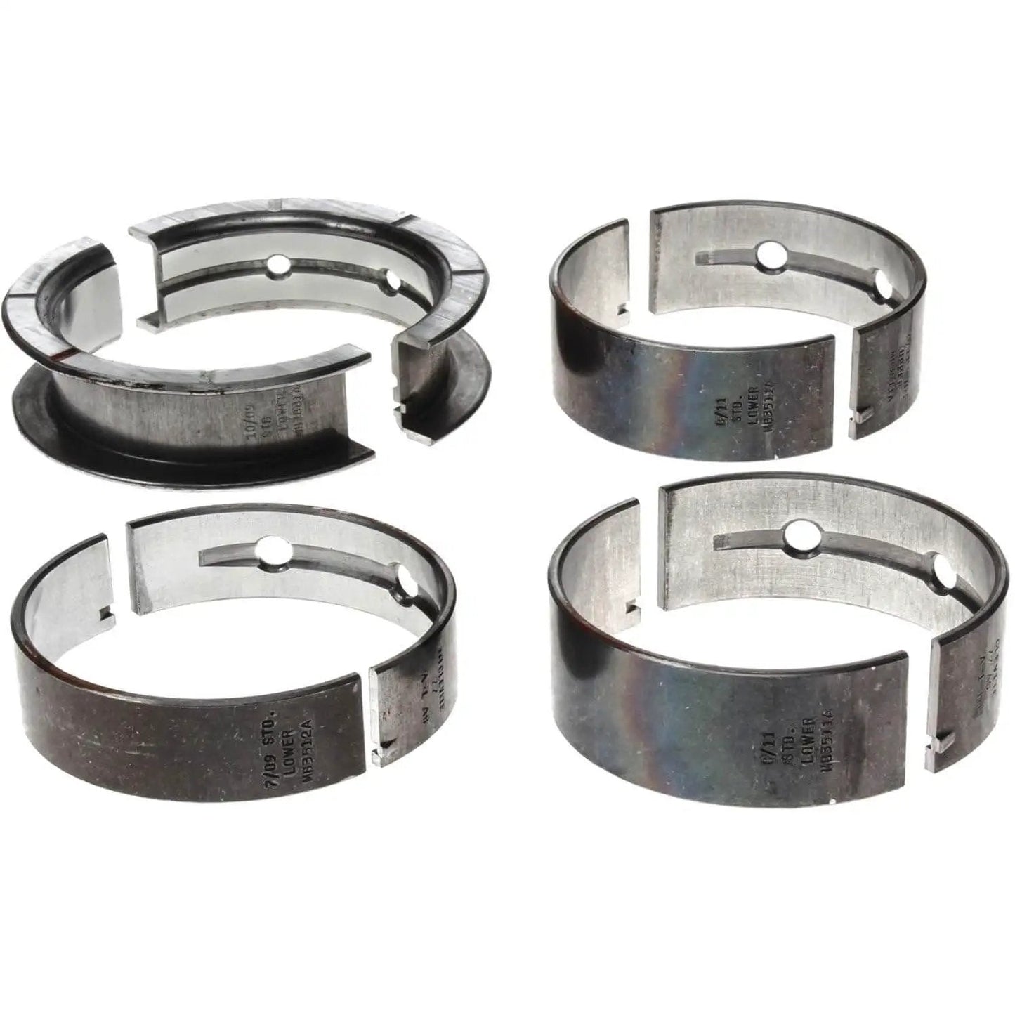 Crankshaft Main Bearing Set Bimetal Aluminum Replacement for Nodular Iron Crankshafts, 100% Bored Inside Diameters, OE-Grade Lead-Free Silicon Alloy