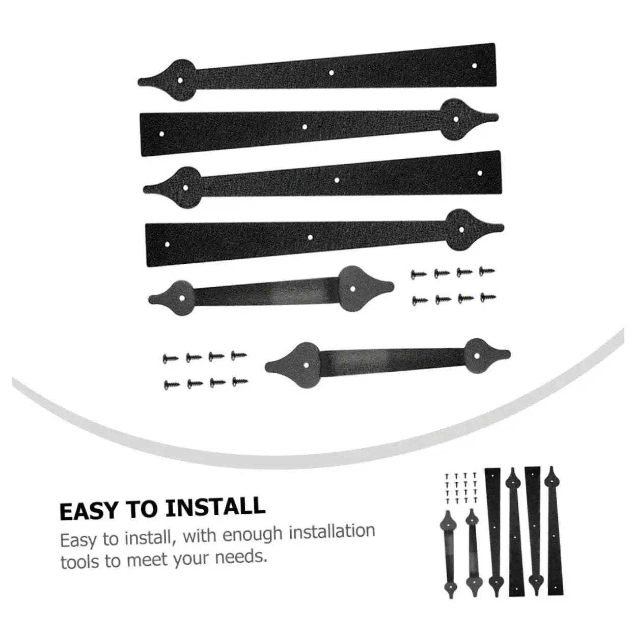 Premium Door Hinges Set For Garage And Shed Built To Last Gatuida Heavy Duty Easy To Install with screws and installation guide