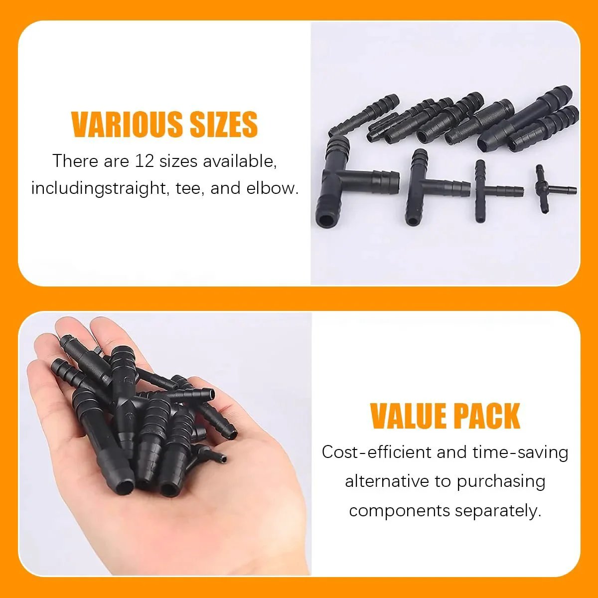 Car Vacuum Line Fitting Kit With 113 Piece Nylon Heat Resistant Tubing Fittings Including Tee Straight Reducer Assortment for Vehicles