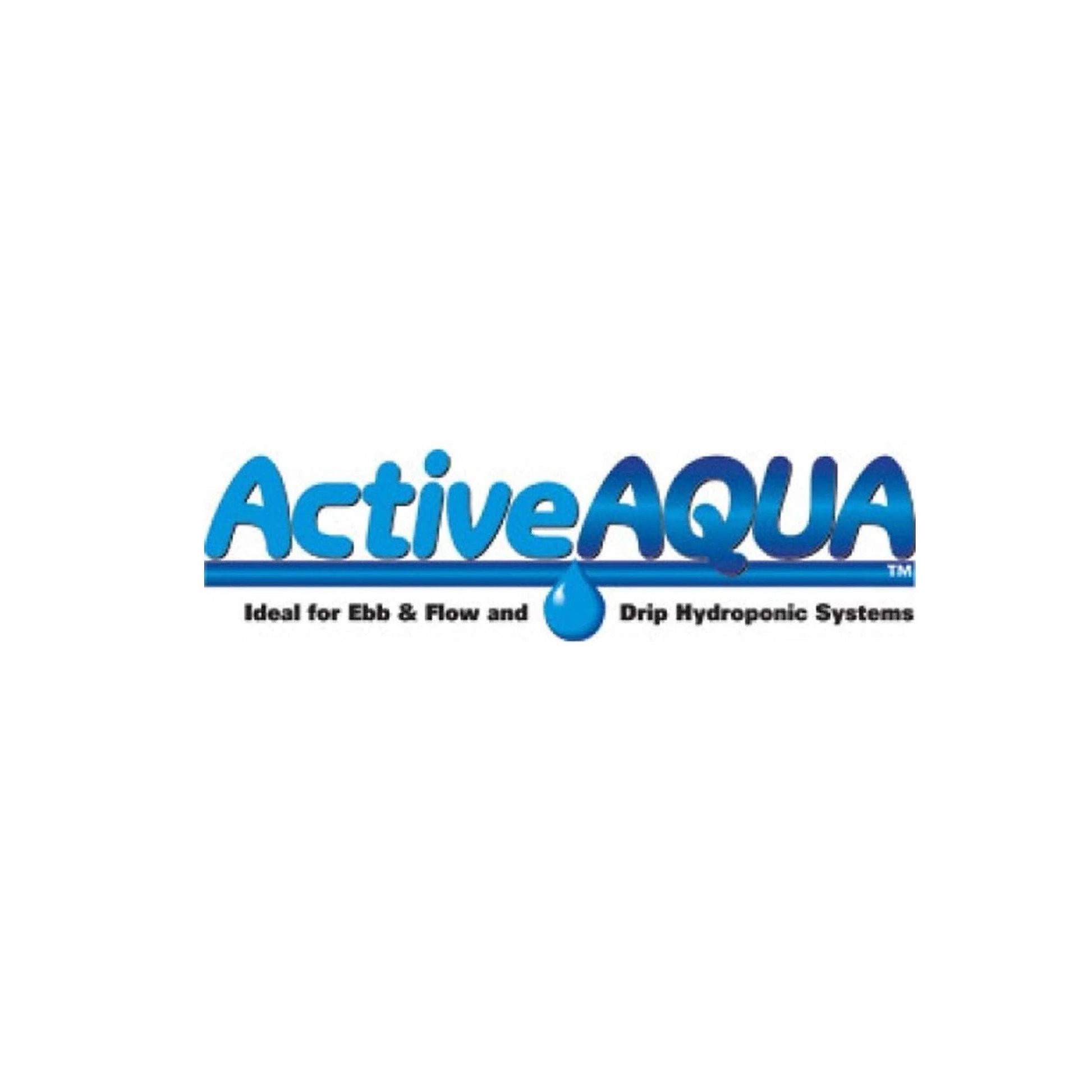 ActiveAQUA logo featuring blue text on a white background, emphasizing hydroponic systems.