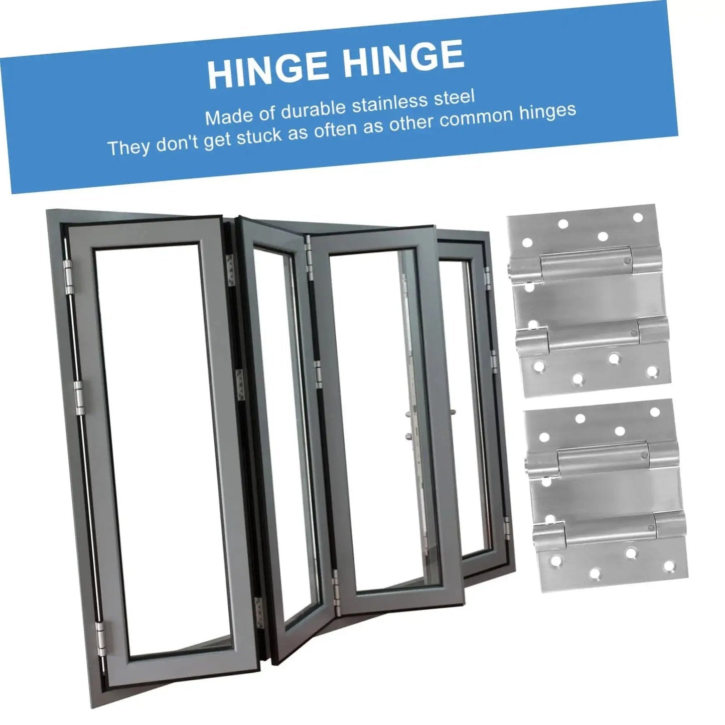Double Opening Spring Hinges Self Closing Door Hardware For Storm And Garden Doors with stainless steel construction