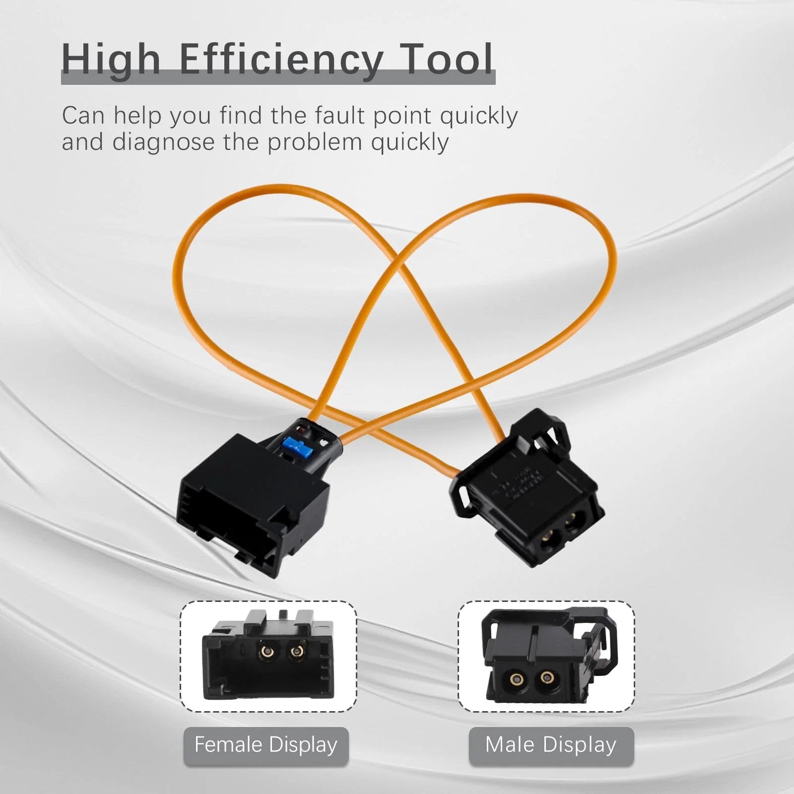 Fiber Optic MOST Loop Bypass Adapter Set 2 Piece For Benz, Audi, Mercedes, BMW, VW, Porsche with male and female connectors