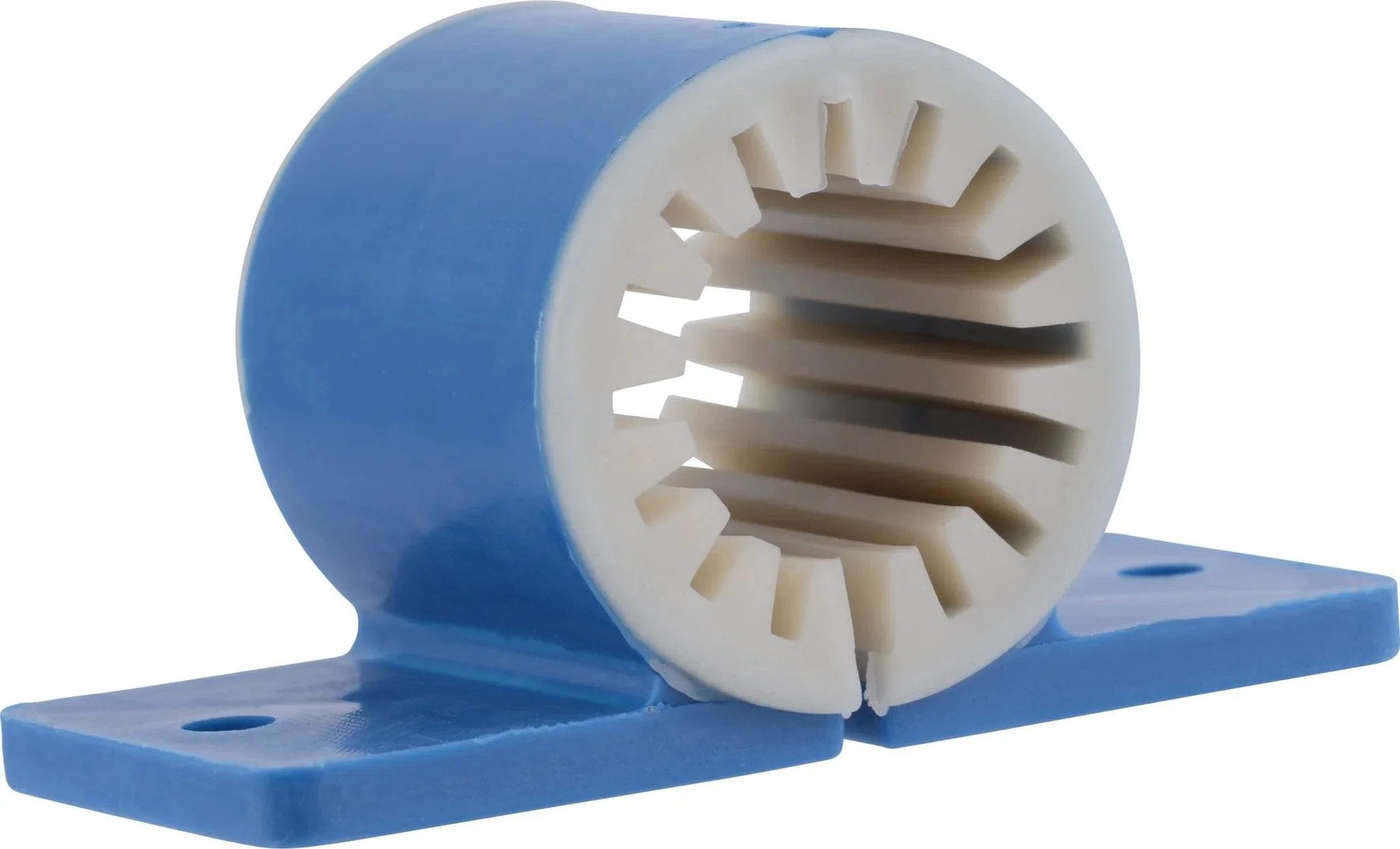 Acoustic 1/2 Inch Standard Clamp Kit for Pipe Noise Reduction and Vibration Isolation, 5 Pack, front view of clamp.