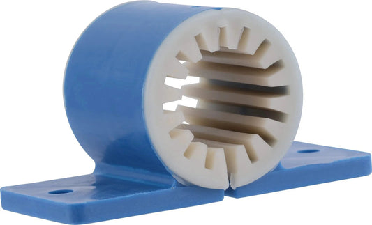 Acoustic 1/2 Inch Standard Clamp Kit for Pipe Noise Reduction and Vibration Isolation, 5 Pack, front view of clamp.