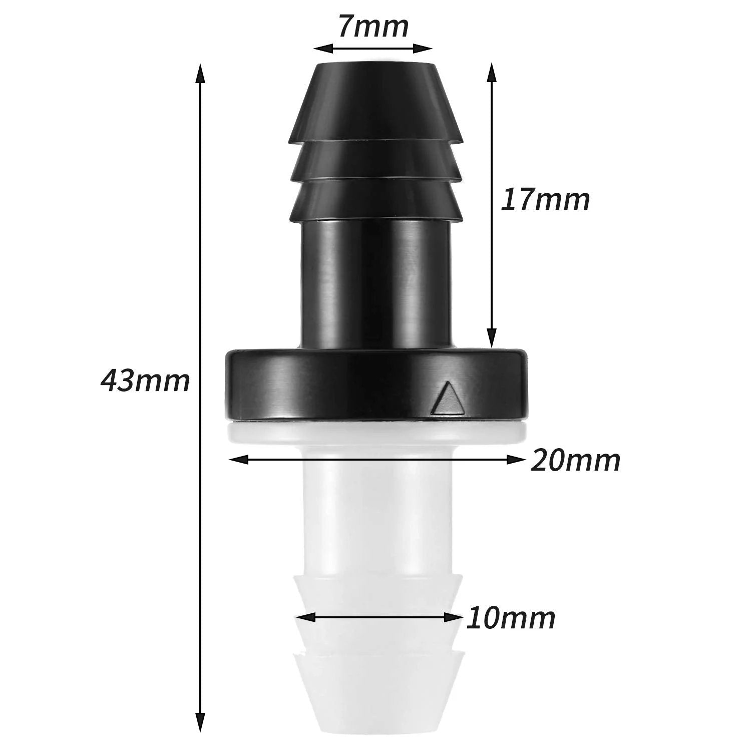 Six Piece Bulk Inline One Way Check Valve Set Three Eighths Inch ABS Plug In Valves For Fuel Water Air And Gas Systems Silicone Core