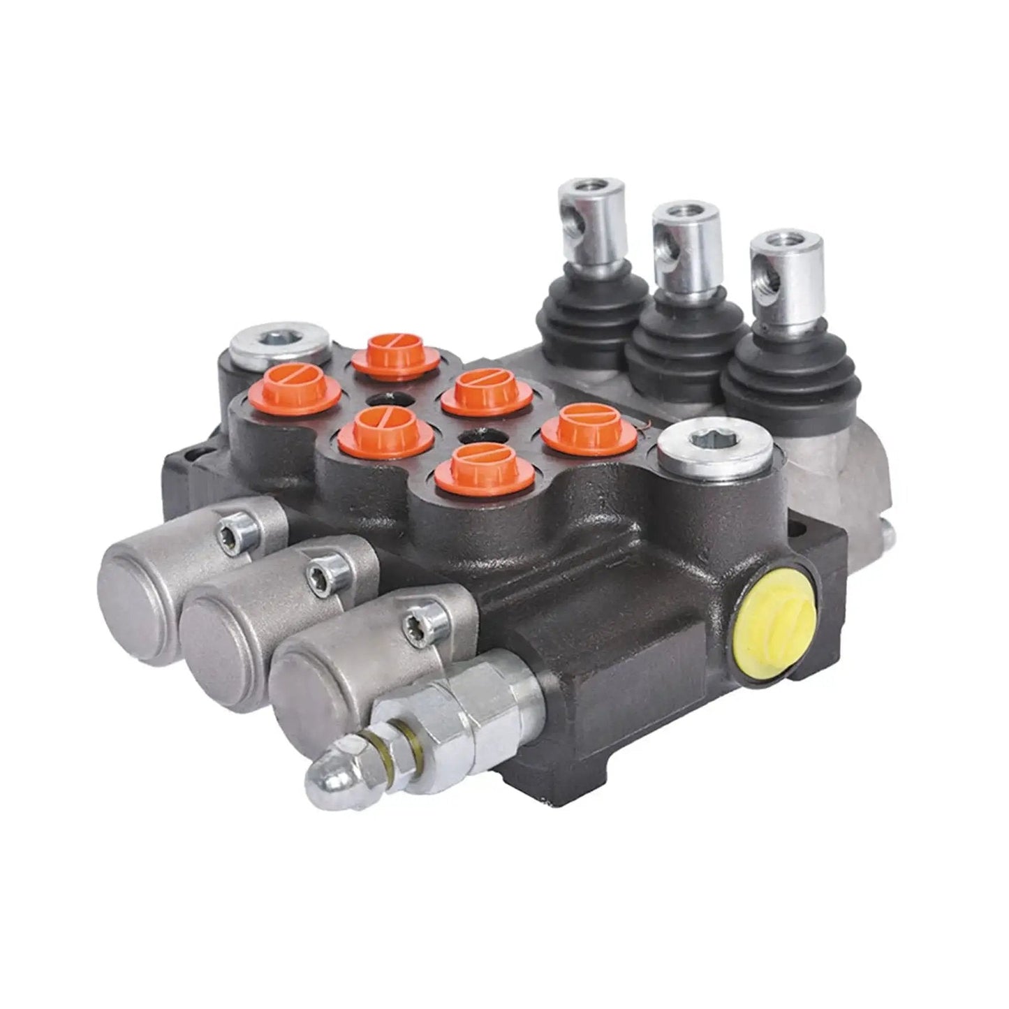 Heavy Duty Monoblock Hydraulic Directional Control Valve For Small Tractors And Log Splitters, 3 spool, SAE ports, double acting Waltyotur