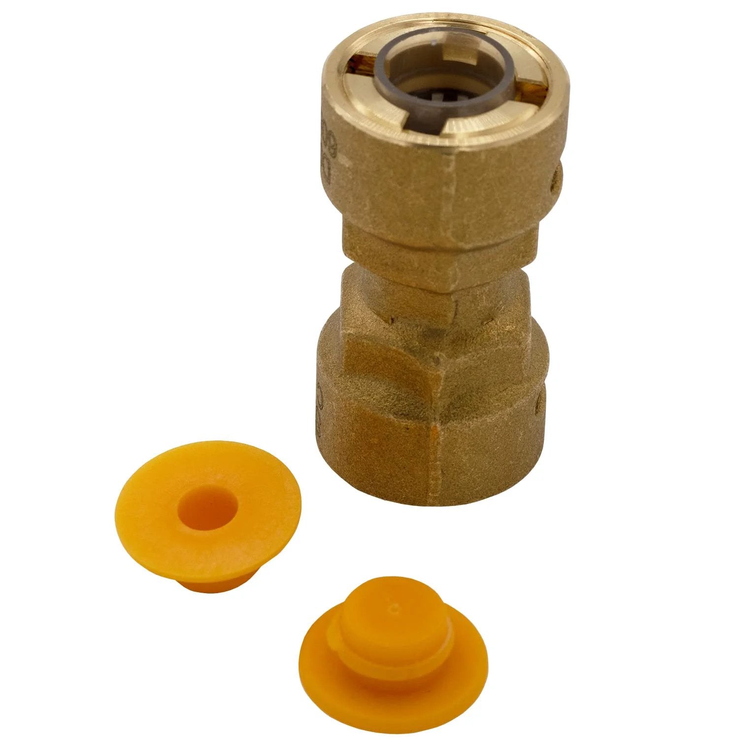 Three Eighth Inch Quick Connect Brass Coupler SB1 Easy Install For HVAC Systems No Brazing Tools Or Purge Needed C3771 Brass Body