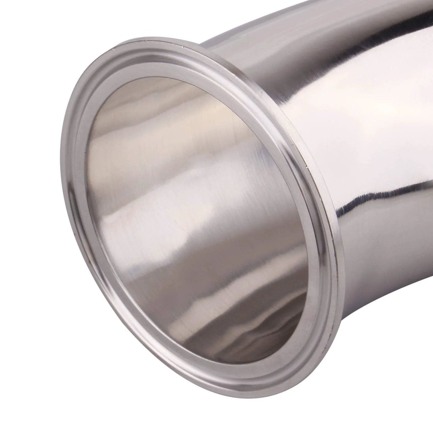 Stainless Steel 304 3 Inch 45 Degree Heavy Duty Clamp Elbow Fitting For Tri Clamp Pipelines Connects Tubes At 76mm OD