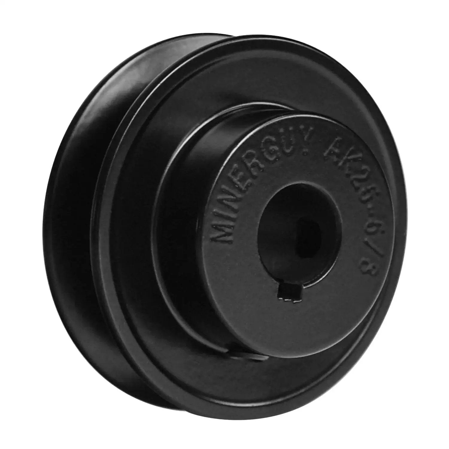 Heavy Duty Cast Iron V Belt Pulley Five Eighth Inch Bore And Two And A Half Inch Outside Diameter Single Groove Sheave For Three L Four L A AX V Belts Fixed Bore With Double Set Screw MINERGUY